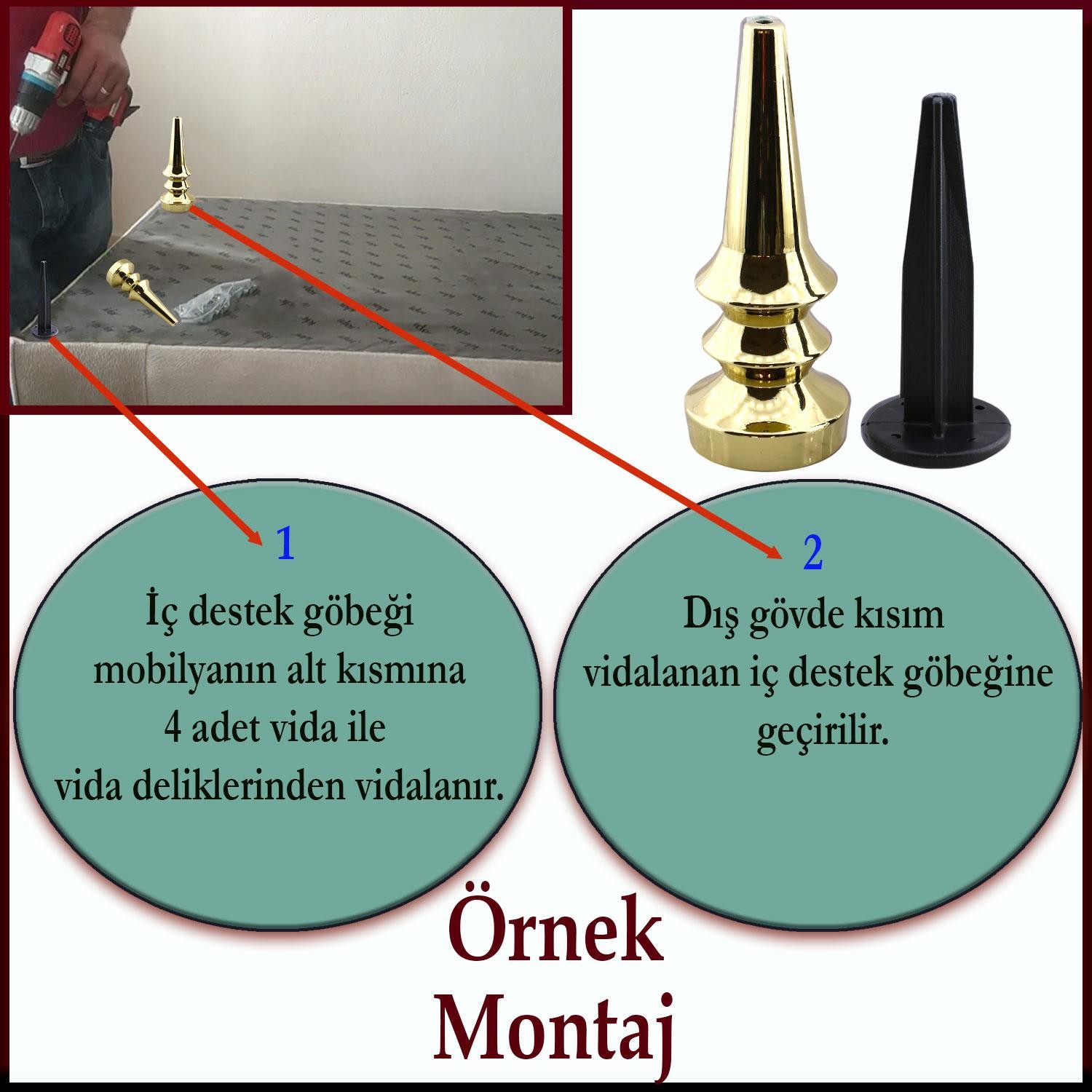 Oliva Gold 17 Cm Mobilya Kanepe Koltuk Tv Ünitesi Konsol Yükseltme Yükseltici Ayağı Ayakları 4 Adet