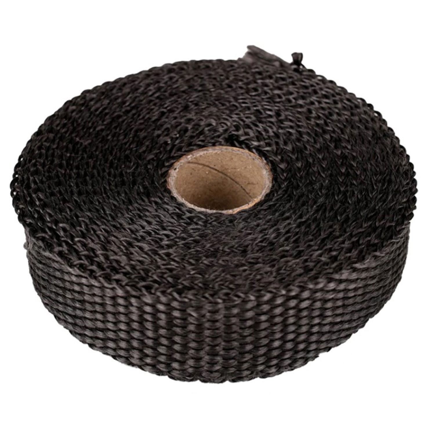 Cam Elyaf Egzos Sargısı Yanmaz Bant 3 mm X 15 Cm 30 Metre Amyant Bant Siyah Sıcaklık Önler Bant