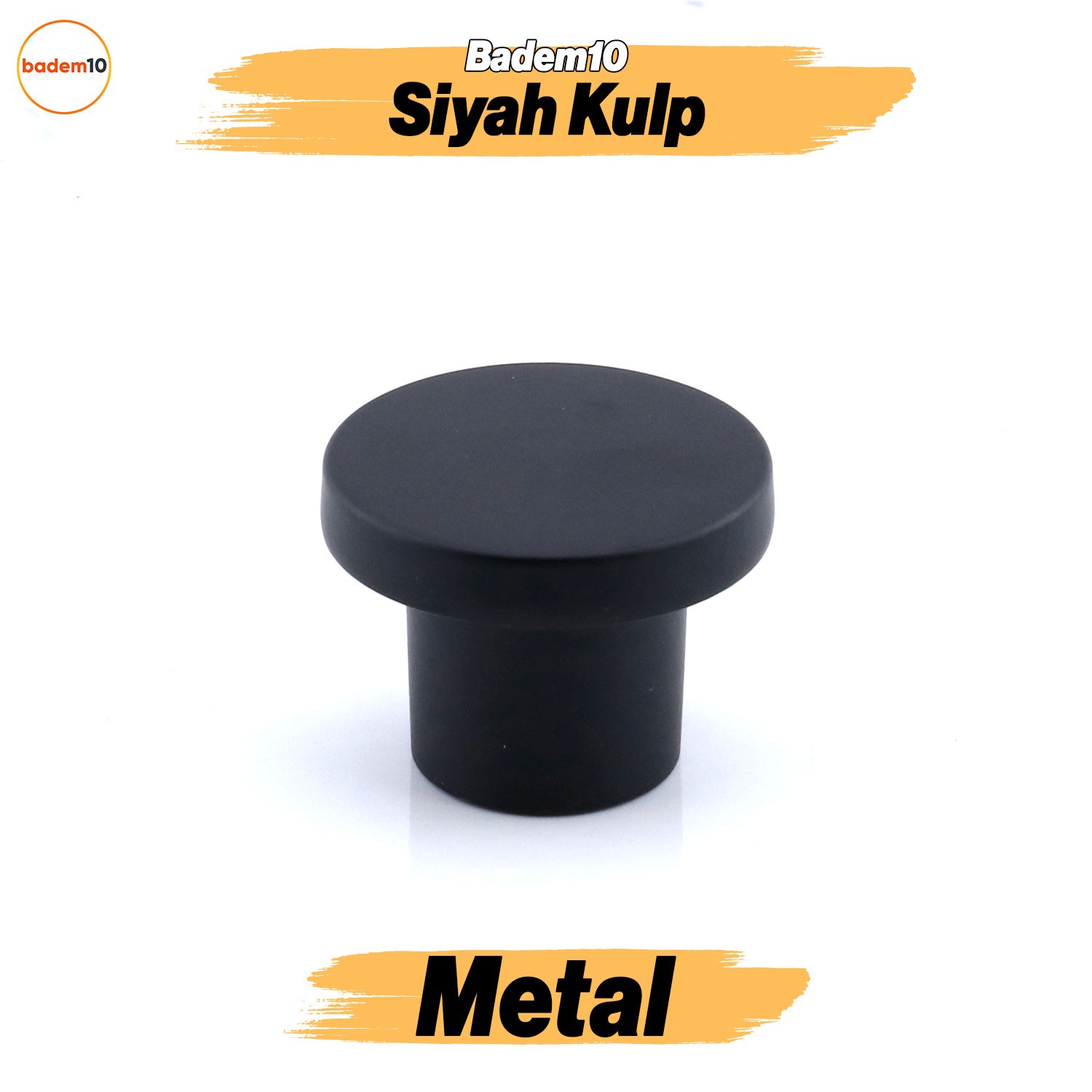 Rezene Siyah Kulp Düğme Tek Vidalı Çekmece Mutfak Mobilya Dolabı Dolap Kulpu Kulbu Metal Kulpları