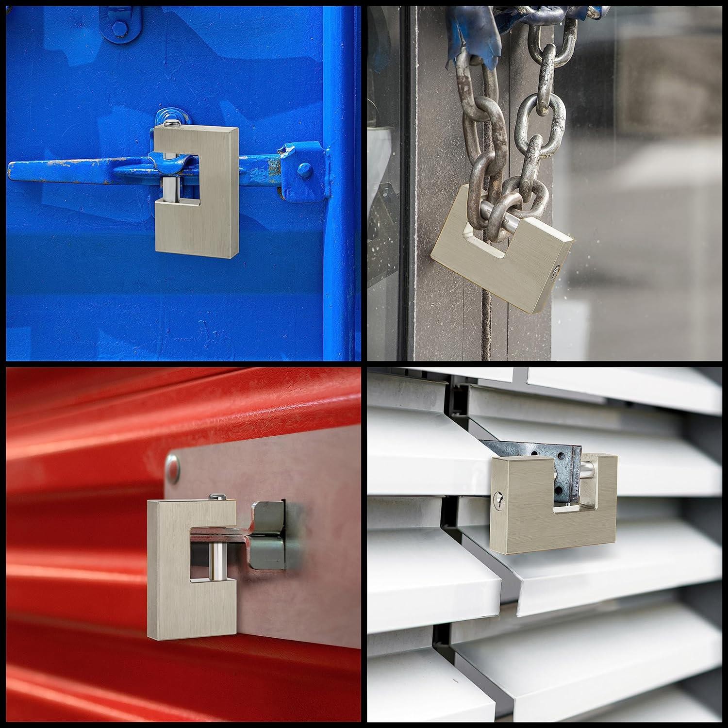 Kepenk İşyeri Kapısı Kilidi Yassı Kayar Milli Saten Asma Kilit Kapı Emniyet 70 mm 3 Anahtarlı Metal