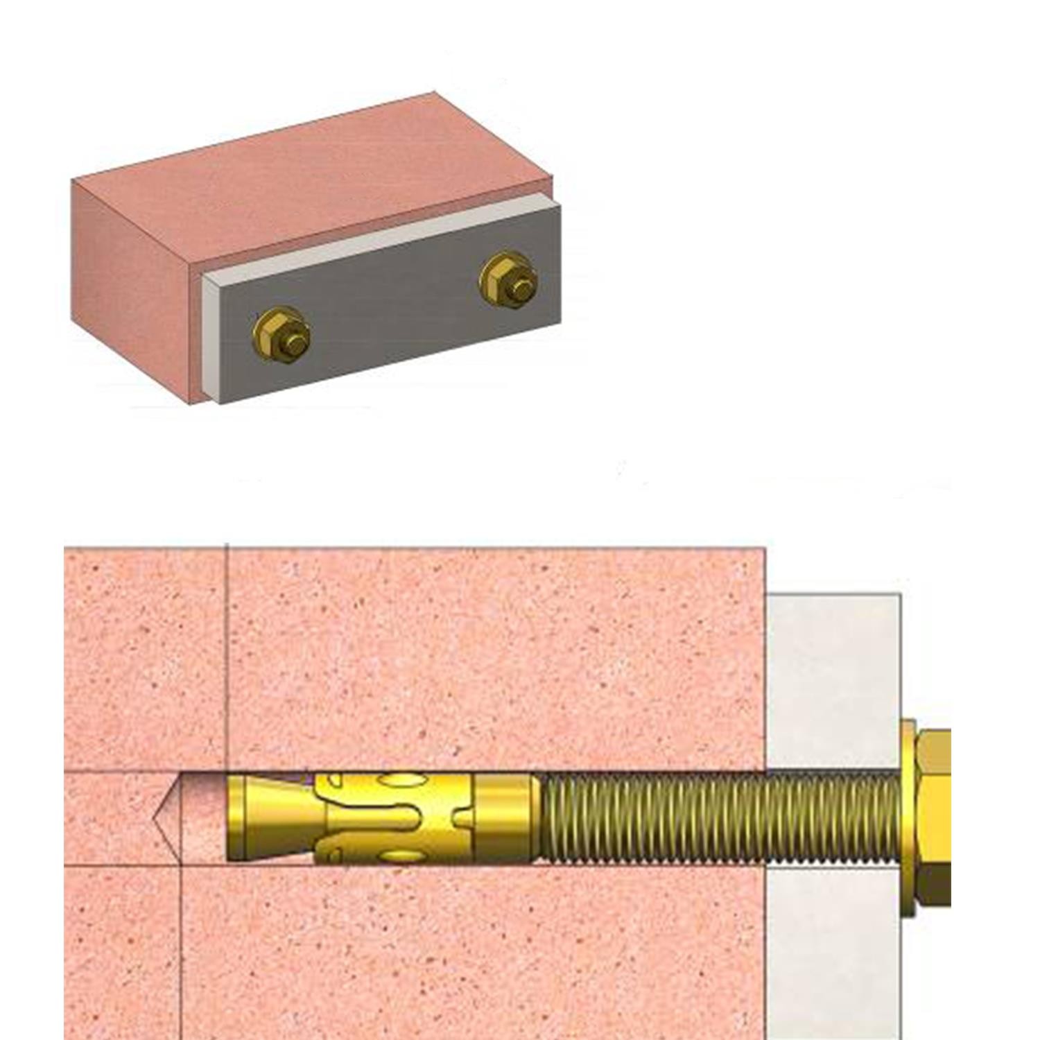 Saplamalı Klipsli Çelik Dübel M8x75 mm Raf Montaj Bağlantı Zemin Monte Tavan Beton Asma Aparat