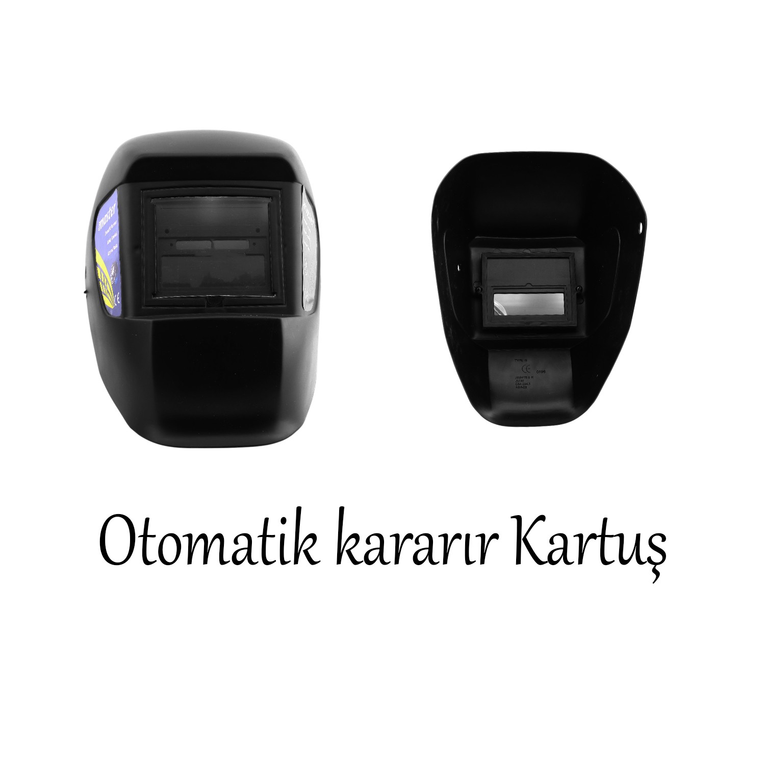 Güneş Enerjili Otomatik Kararan Baş Maskesi Siperlik Kartuşlu Kaynak Gözlüğü DIN 9-13 Cenk Işık