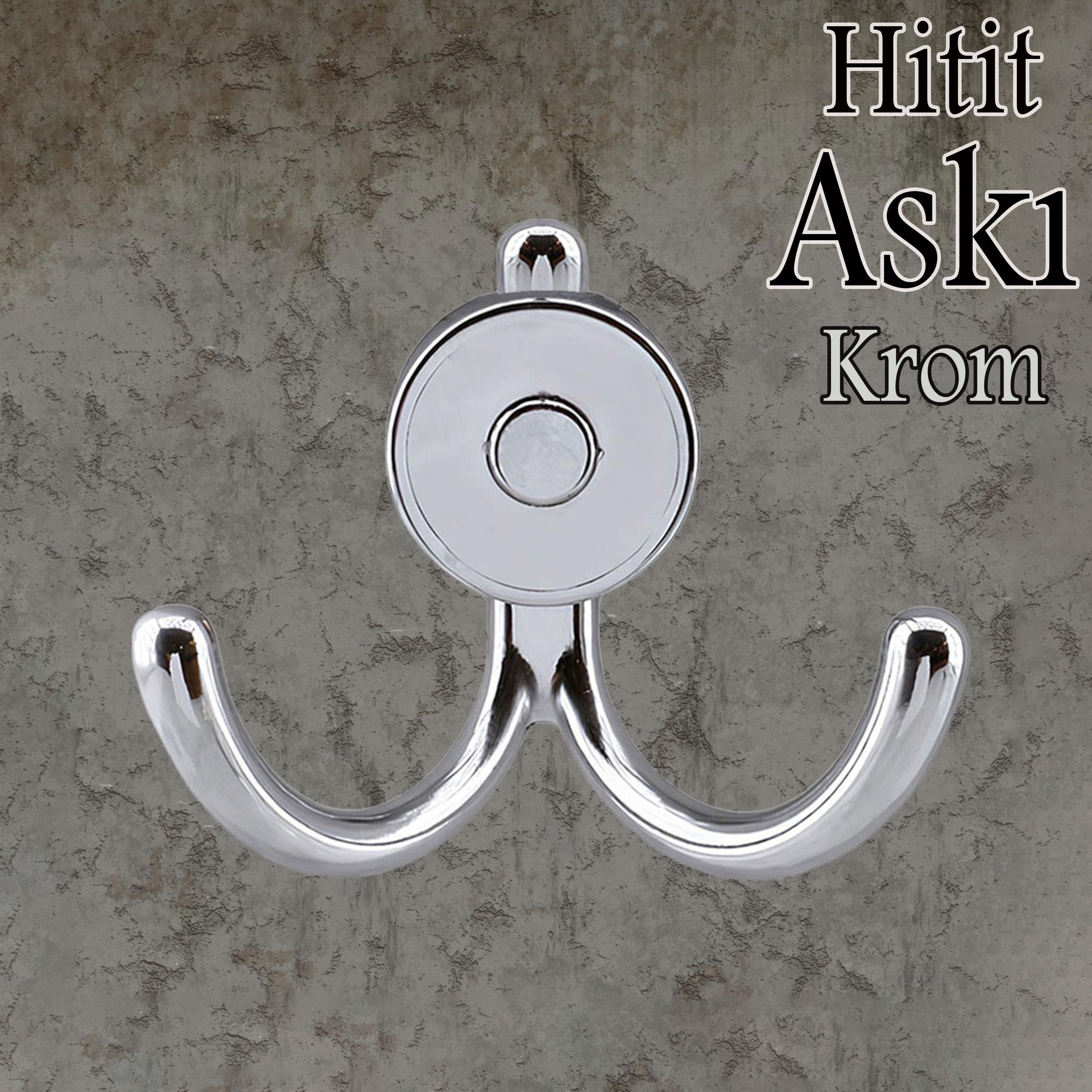 Hitit Askı Askılık Metal Krom Vestiyer Duvar Askısı Dolap Elbise Askılığı