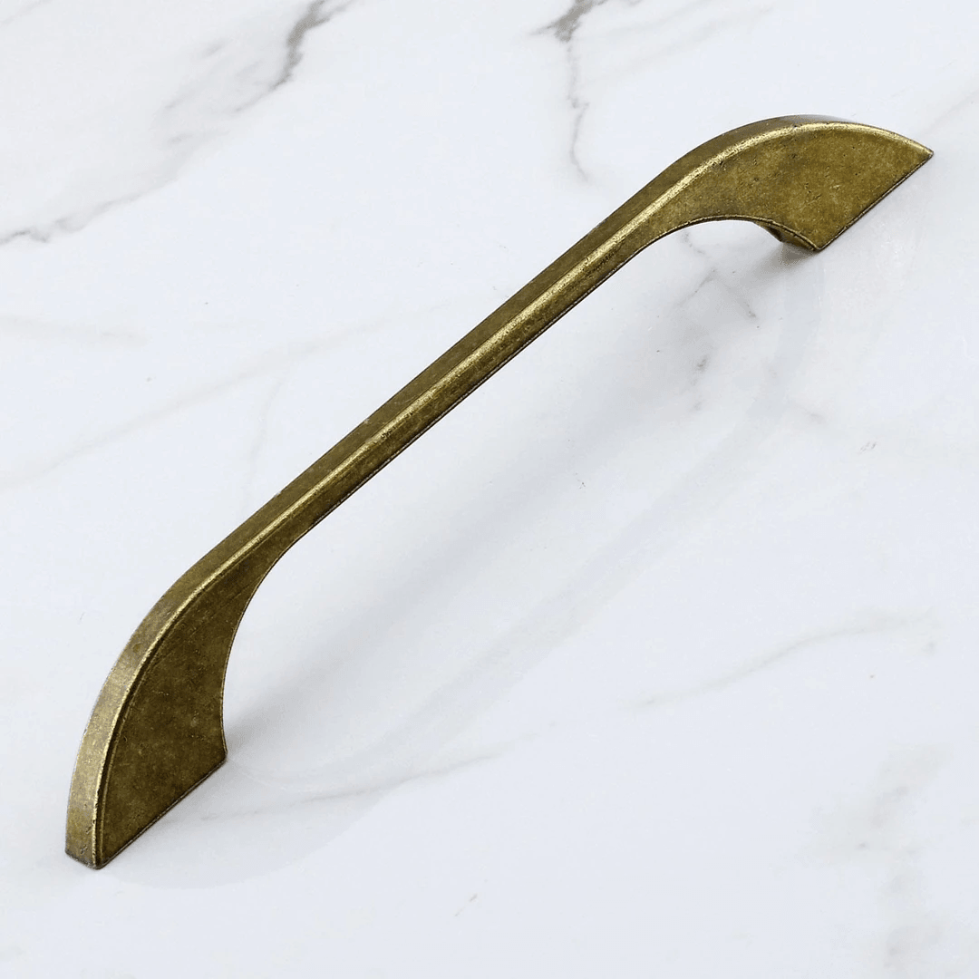 10’lu Kulp Ezgi Eskitme Antik Sarı Retro Metal Dolap Mutfak Banyo Mobilya Kulpu Kulbu 128 mm 160 mm