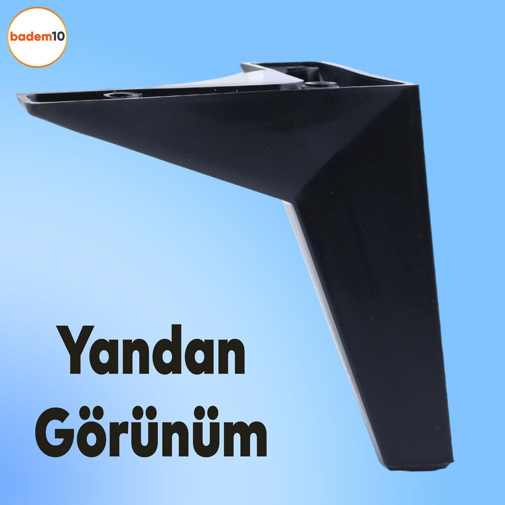 Kale Lüks Mobilya Kanepe Koltuk Tv Ünitesi Ayağı 15 Cm Siyah Ayakları