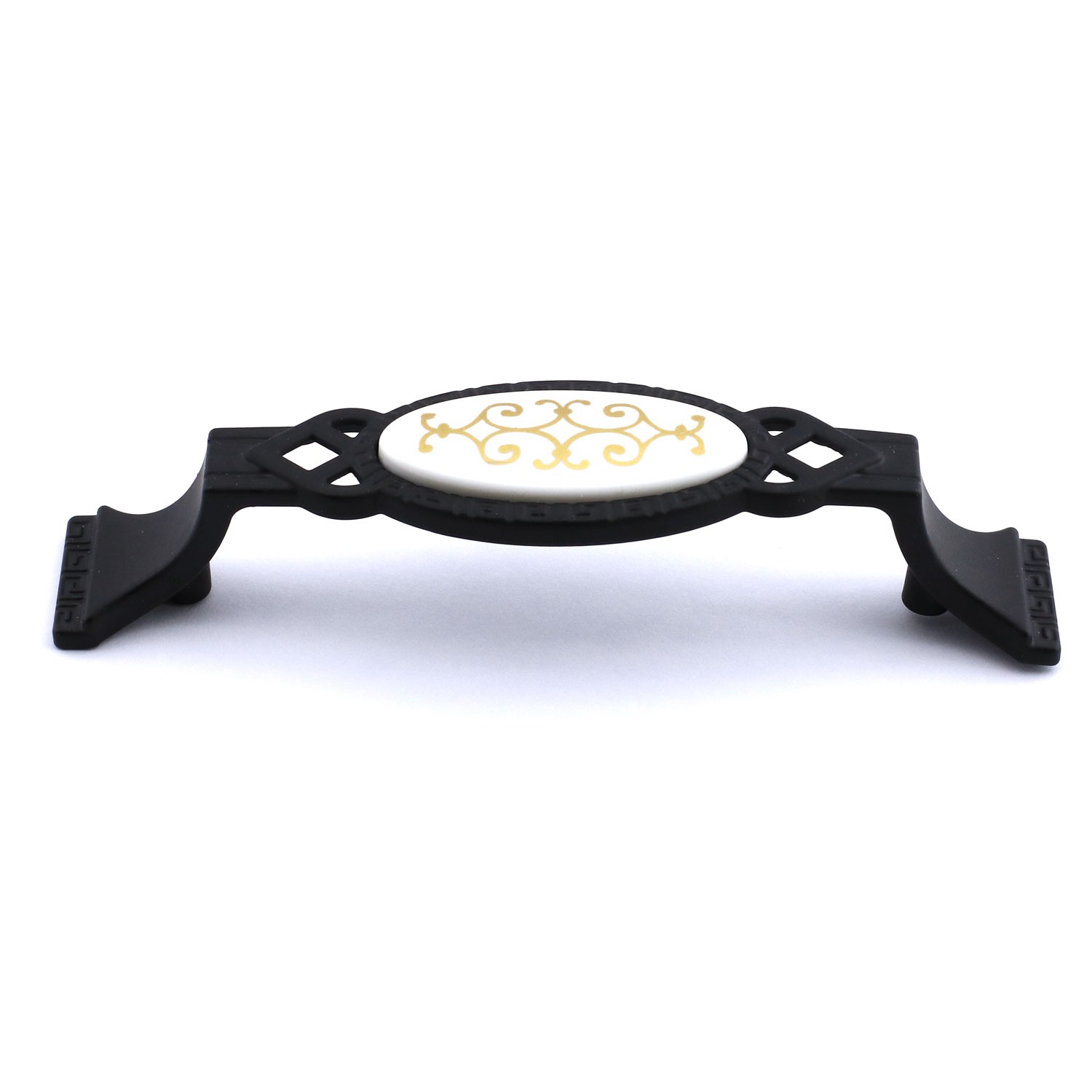 Palmira (96 MM -9.6 CM) Siyah Metal Mobilya Mutfak Dolabı Çekmece Dolap Kapak Kulpu Kulbu Kulpları