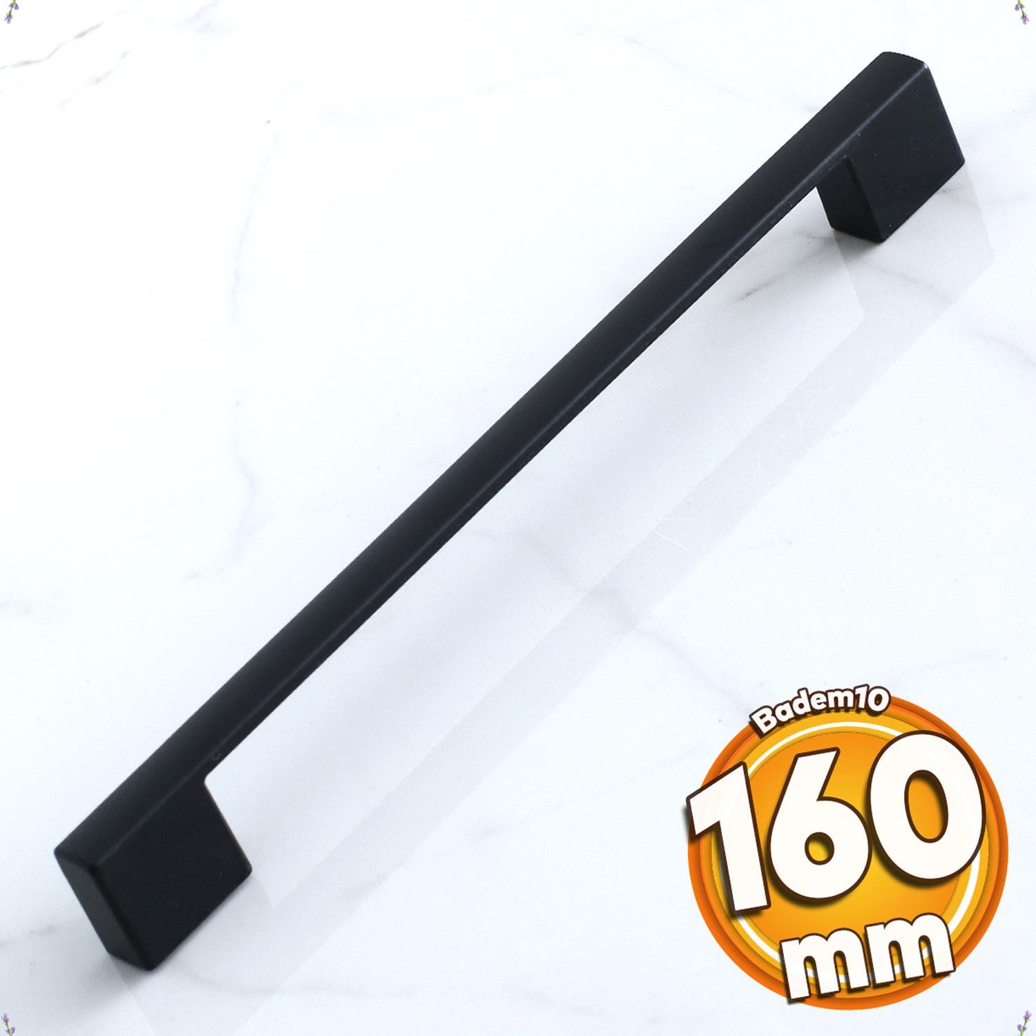 Kale 160 mm Siyah Kulp Metal Mobilya Mutfak Çekmece Kulpları Dolap Dolabı Kapak Kulbu Kulpu 16 cm