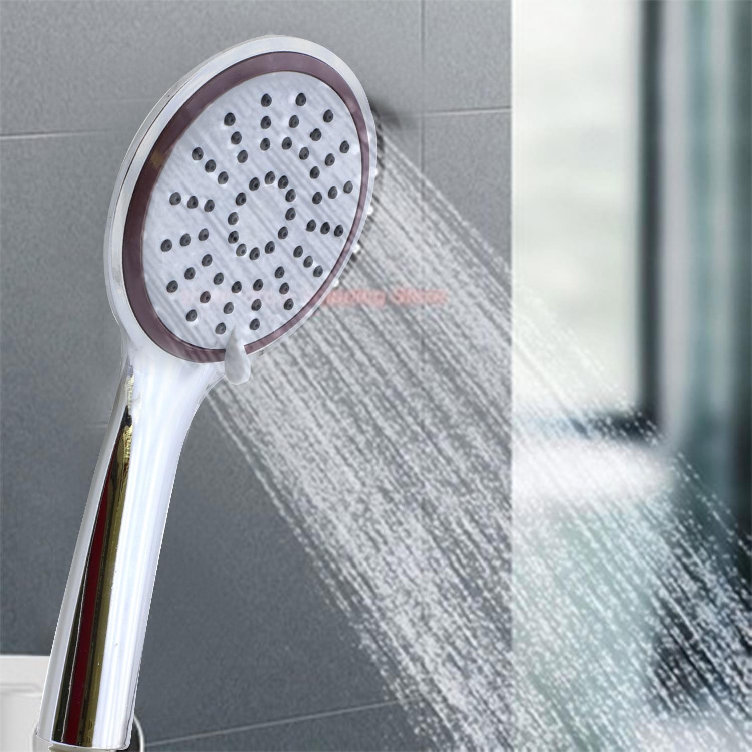 Duş Seti Lüx Banyo Duş Başlığı Seti Fiskiyesi Telefonu Yuvarlak Kahve Başlık Metal Hortum