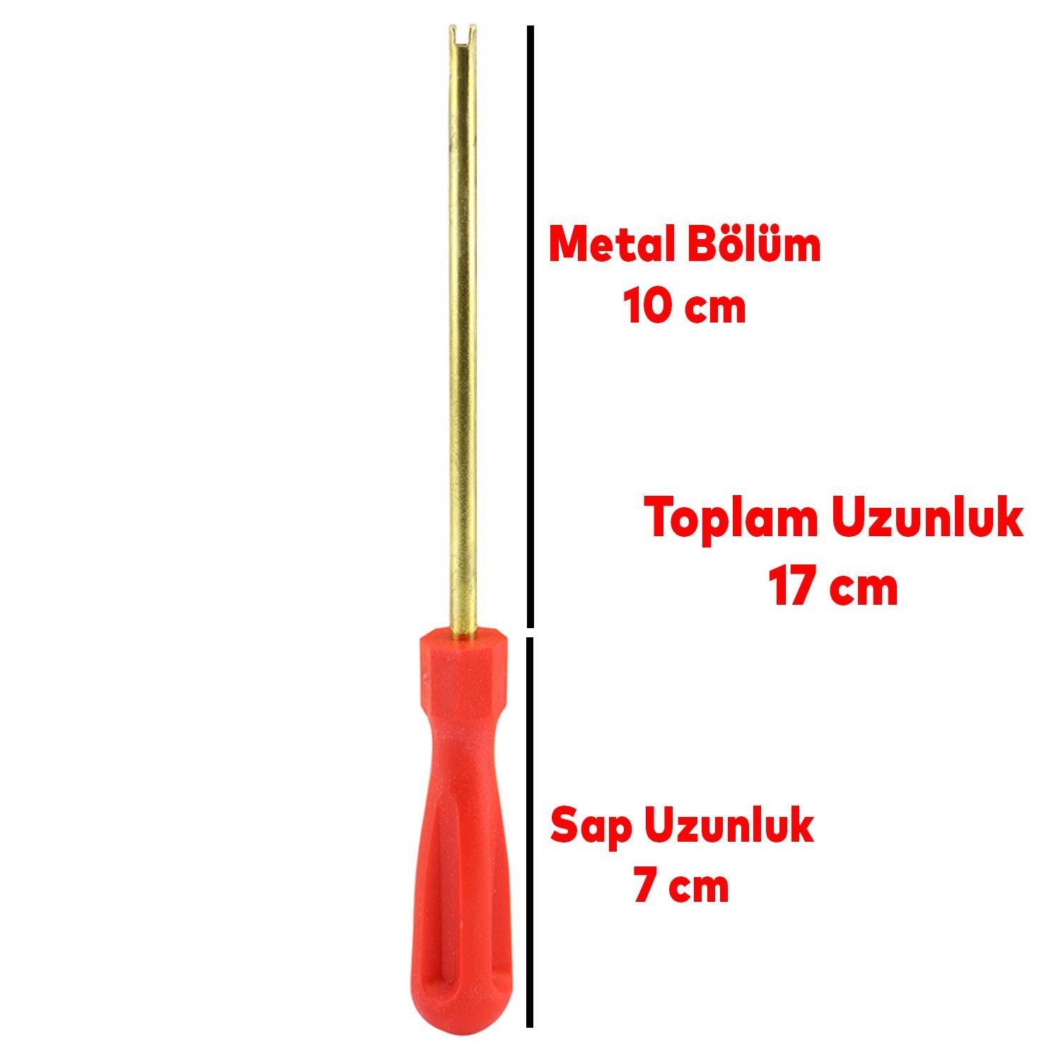 Nt Tools Sibop Sökme Tornavidası Aparatı Paftası Uzun Tornavida Kırmızı Plastik Sap 17 cm