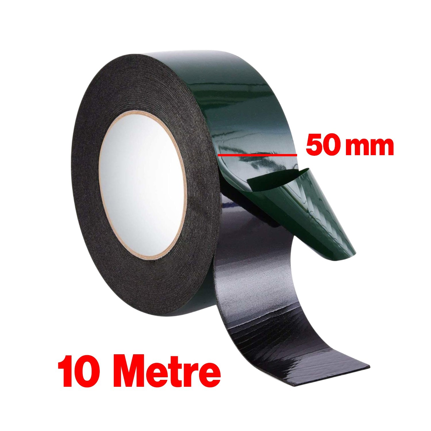 Çift Taraflı Köpük Sünger Bant Eva Montaj Bandı Siyah 50 mm x 10 Metre Etil Vinil Asetat 1 Adet