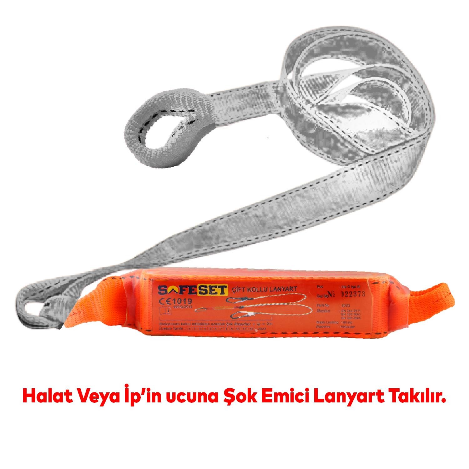 Safaset İş Kazası İş Sağlığı Güvenlik Önlem Yüksek Yer Düşme Düşüş Önleme Şok Tutucu Lanyard