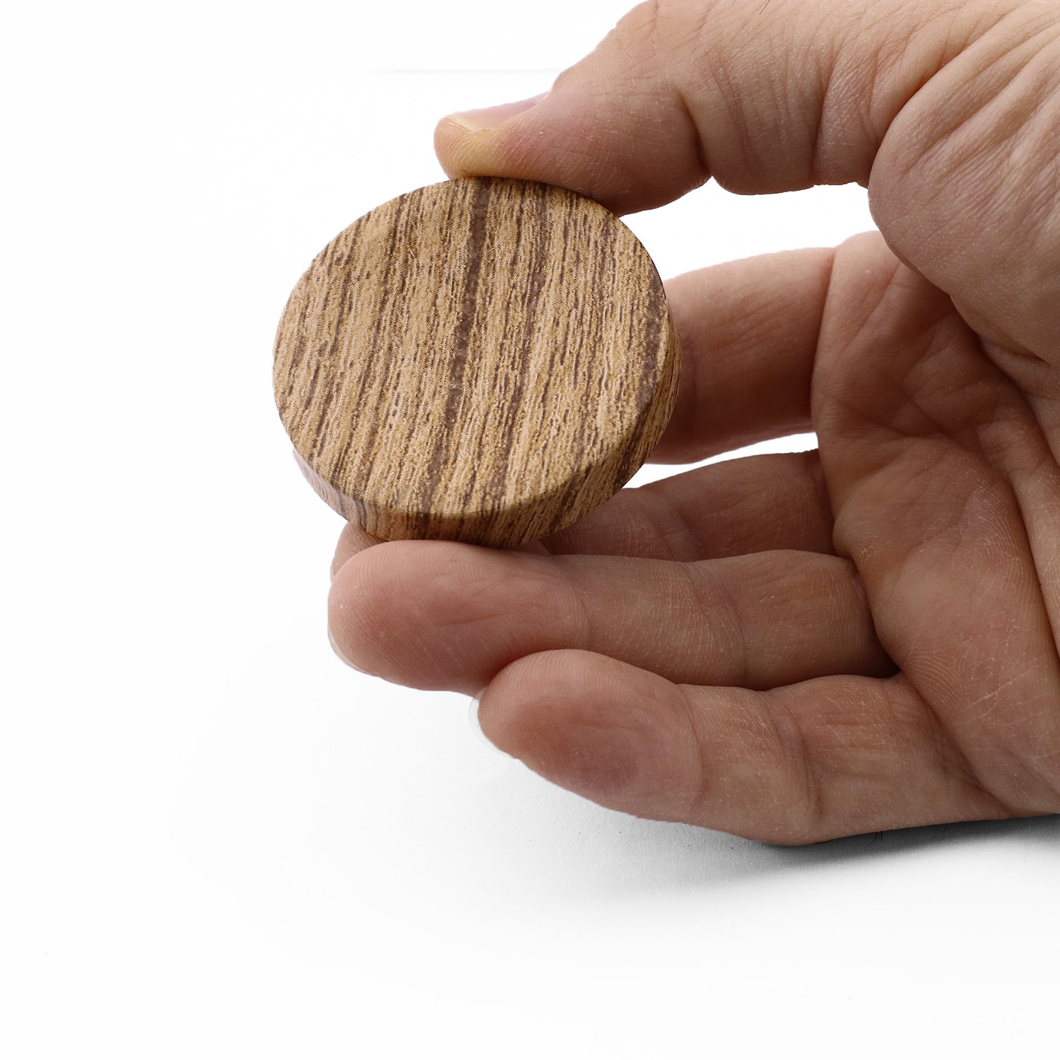 Tek Vidalı Bohem İç Bükey Plastik Düğme Kulp Kubik Kayın Bej Renk Mobilya Dolap Çekmece Kulpu Kulbu