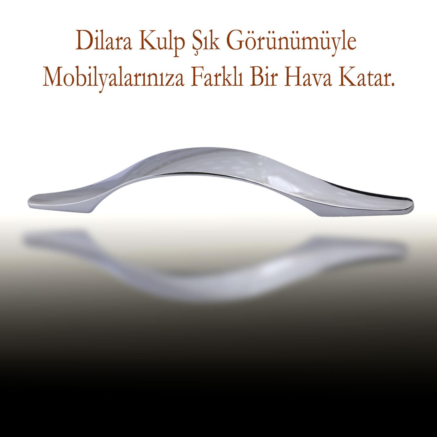Dilara 10 Adet (128 MM-12.8 CM) Düz Mobilya Mutfak Dolabı Çekmece Dolap Kulpu Kulbu Metal Kulpları