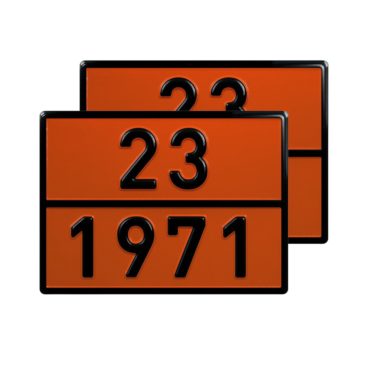 Metal 40x30 cm Levha (1 Çift) 23-1971 Doğalgaz Depolama Tüp Taşımacılık Tehlikeli Madde Uyarısı