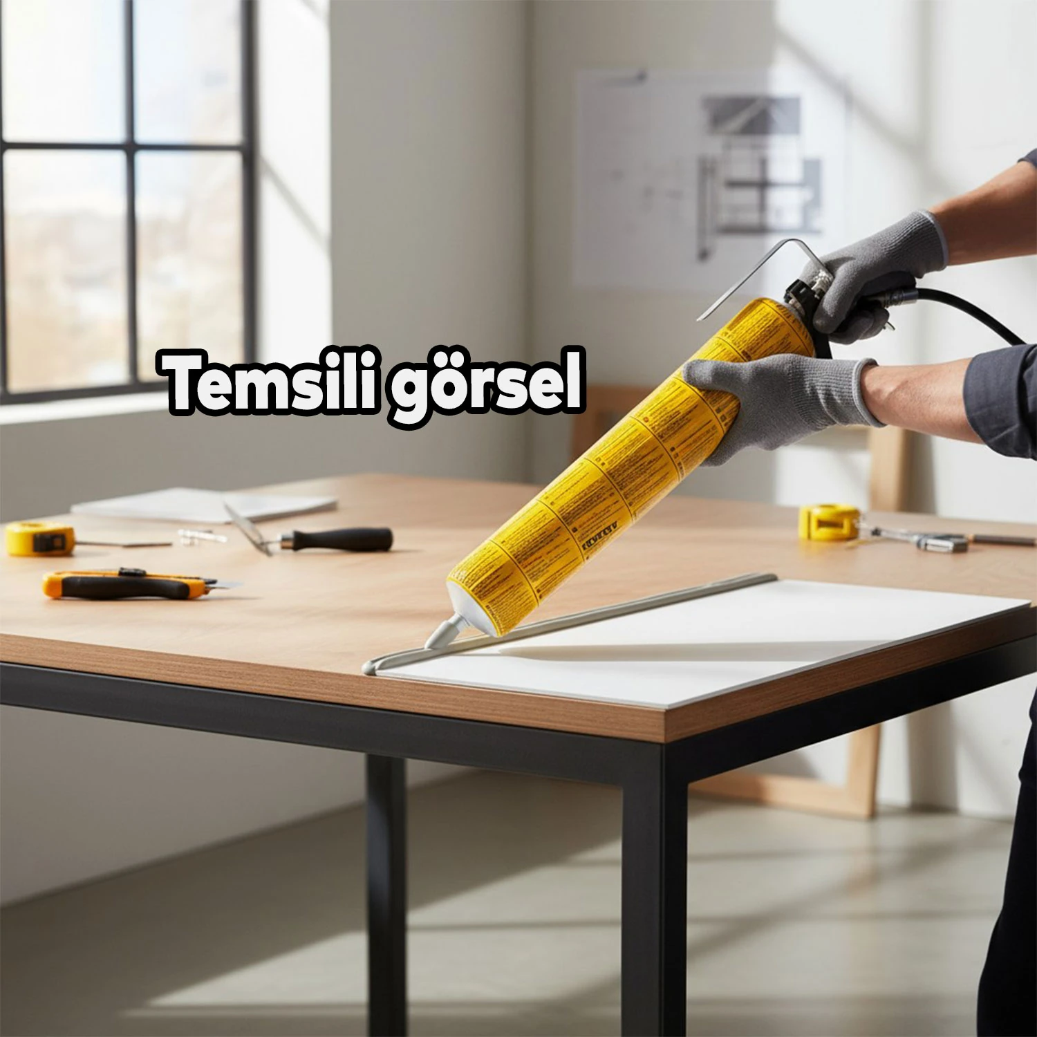 Sosis Mastik Beyaz 600 ml Yüksek Performanslı Yapıştırıcı Mastik Montaj Su Yalıtım Tamir Ürünü