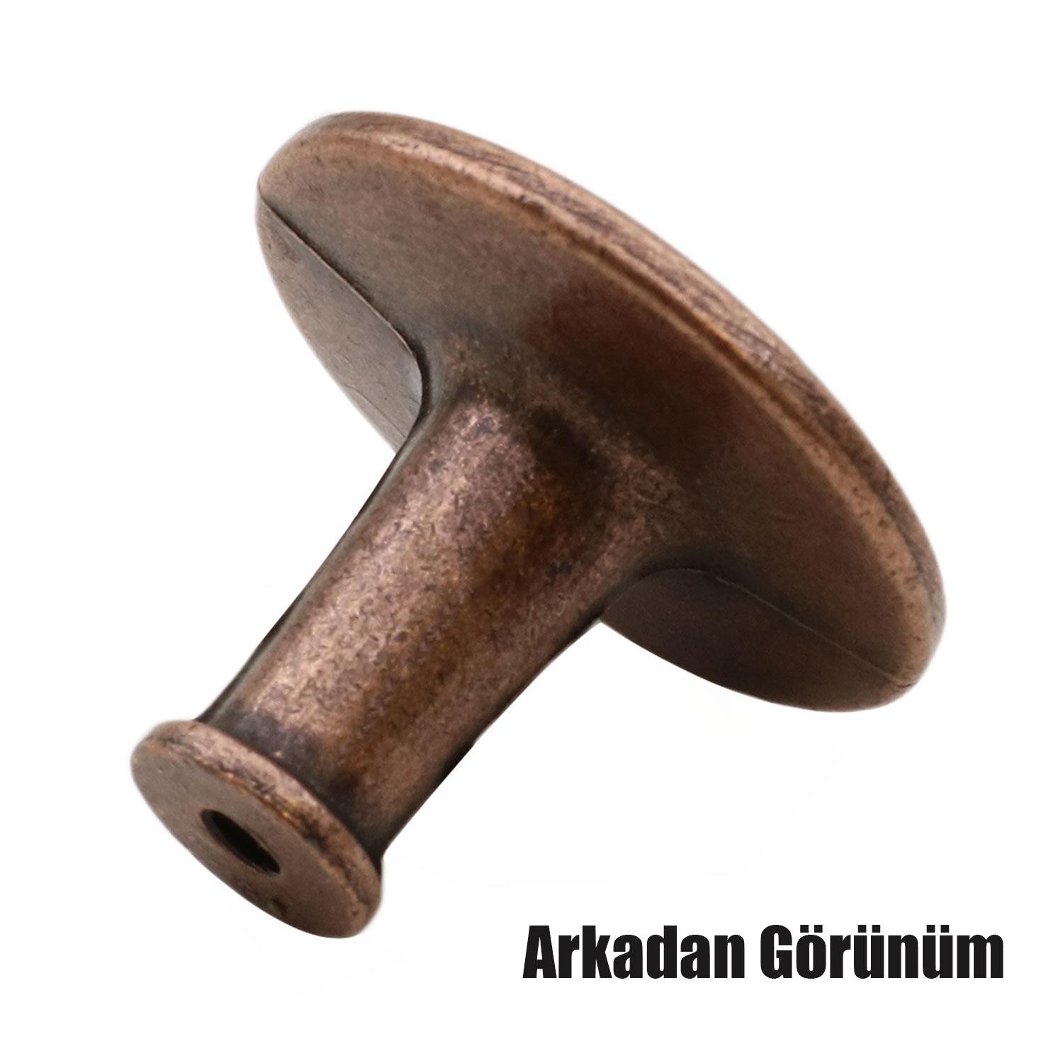 Big Düğme Eskitme Antik Bakır Metal Mobilya Mutfak Çekmece Dolap Dolabı Kapak Kulpu Kulbu Kulpları