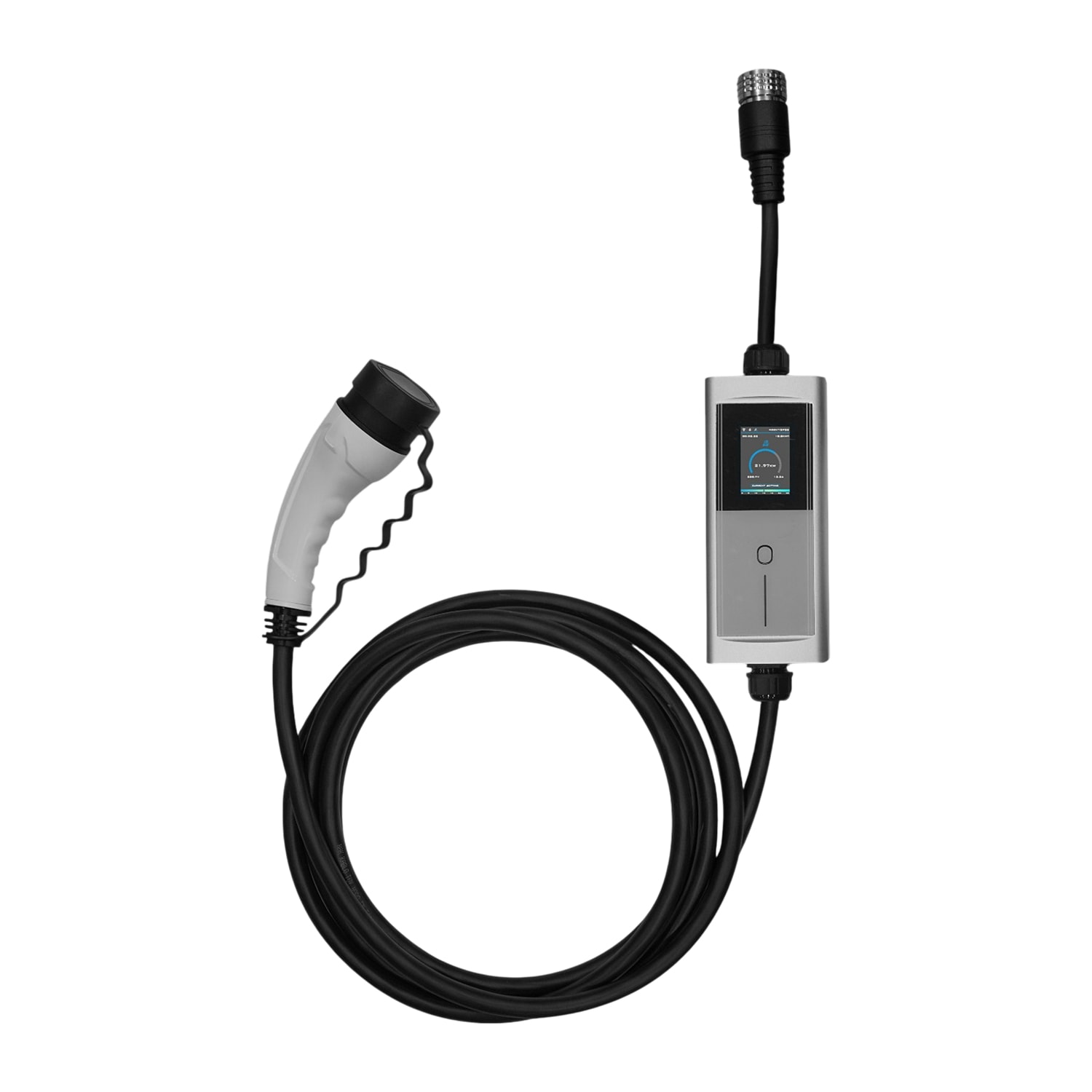 Taşınabilir Elektrikli Wallbox Araç Şarj Dönüştürücüsü Cihaz 22 kW Type-2 Soket Mobil Uygulamalı