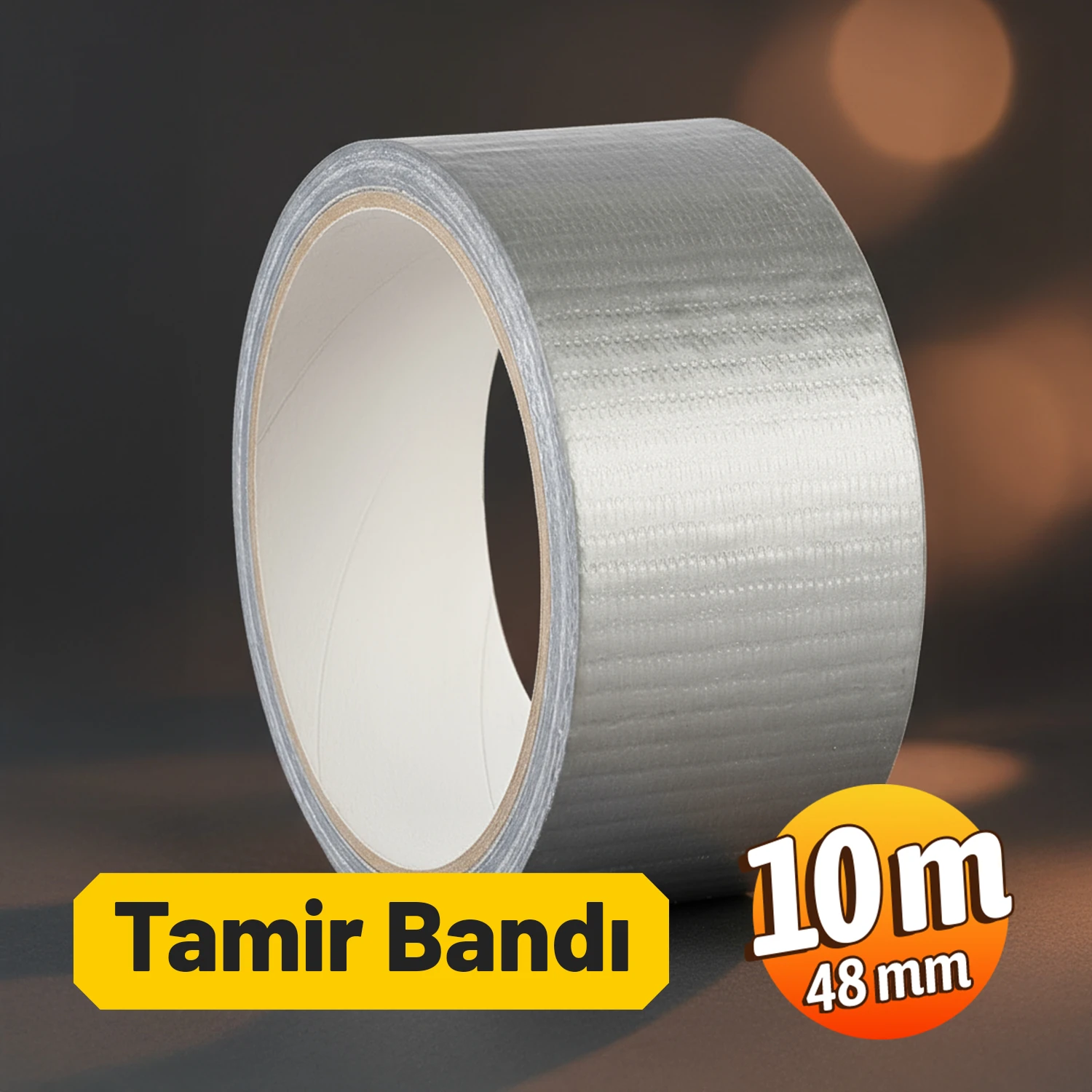 Gri Renkli Su Geçirmez Güçlü Tamir Bandı 48 mm x 10 mt Duct Tape Çok Amaçlı Tamirat Bandı