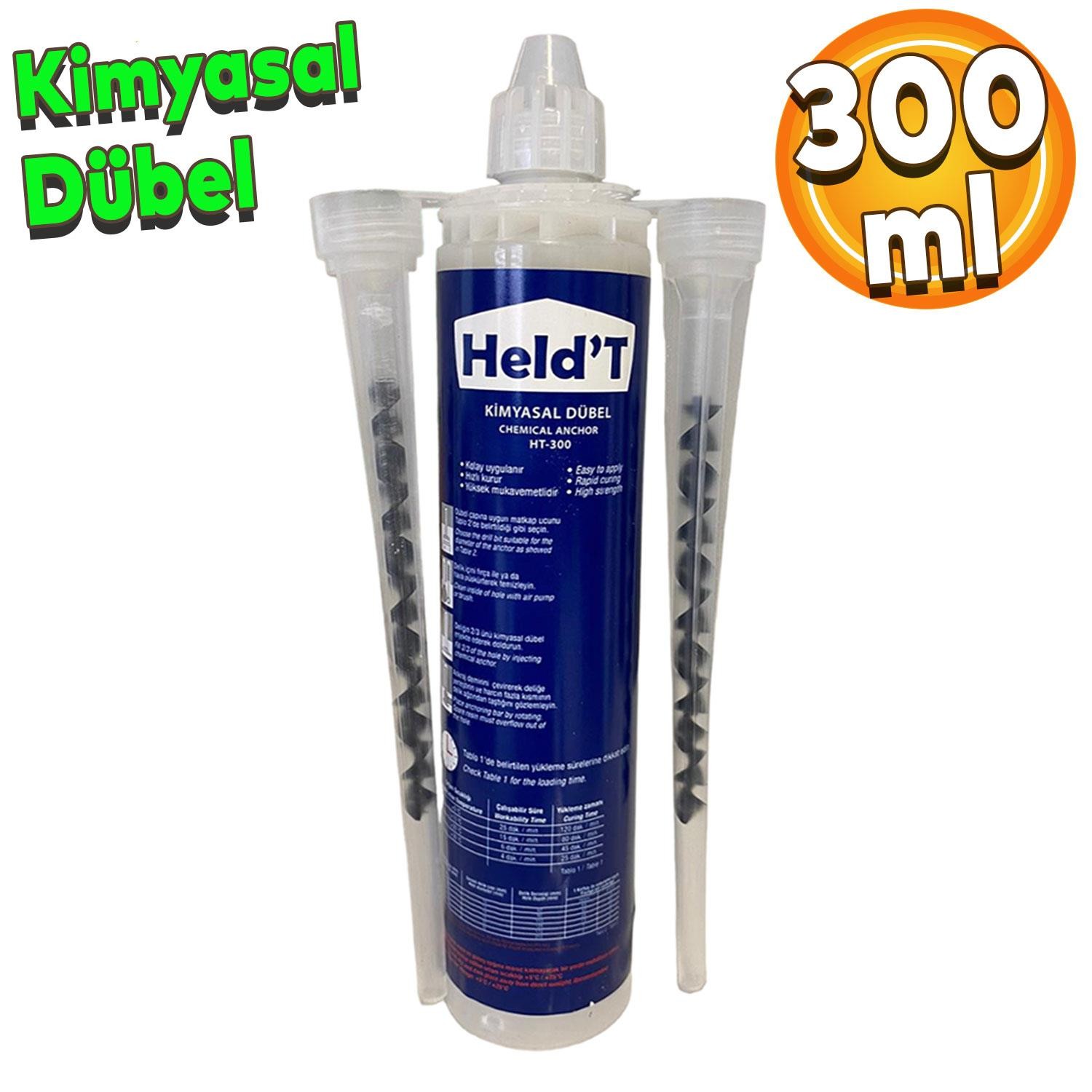 HELDT HT300 Epoksi Kimyasal Dübel F.1311 Polyester Bazlı 300 ML