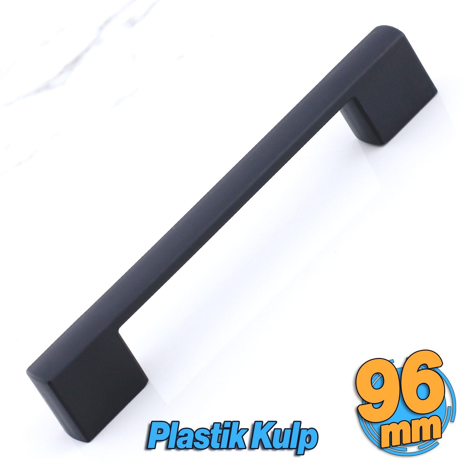 Gölcük 96 mm (SERT PLASTİK) Kulp Siyah Mobilya Çekmece Mutfak Dolap Dolabı Kulpu Kulbu Kulpları