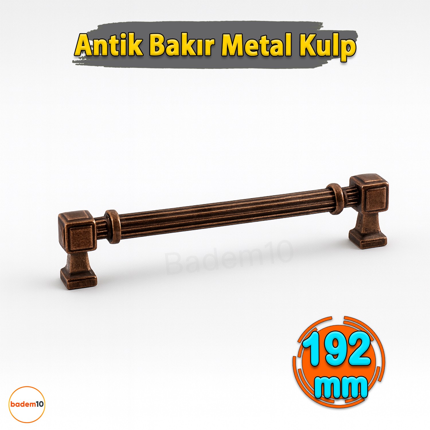 Çizgili Antik Bakır 192 mm 19.2 cm Metal Kulp Mobilya Çekmece Mutfak Dolabı Dolap Kulpları Kulb