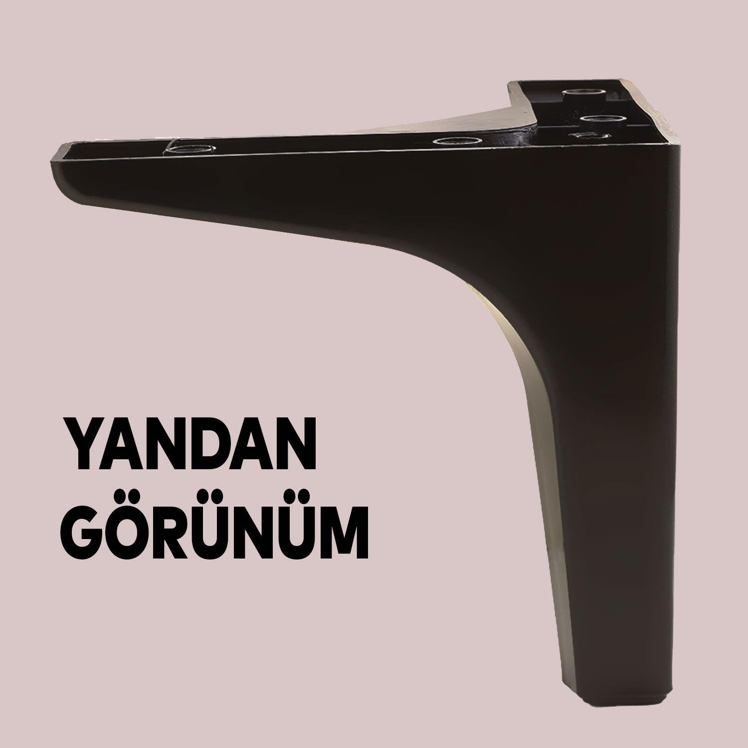 Sedef Lüks Mobilya Kanepe Sehpa Tv Ünitesi Koltuk Ayağı 14 Cm Siyah Baza Ayakları