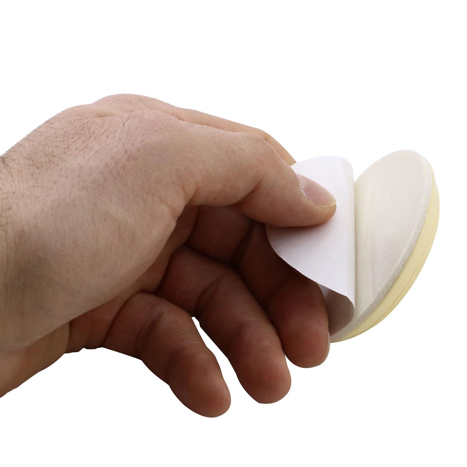 Yapışkanlı (BEYAZ) 6 Adet Kapı Kolu Stoperi Tamponu Duvar Arkası Stopu Durdurucu Tutucu Tutacağı