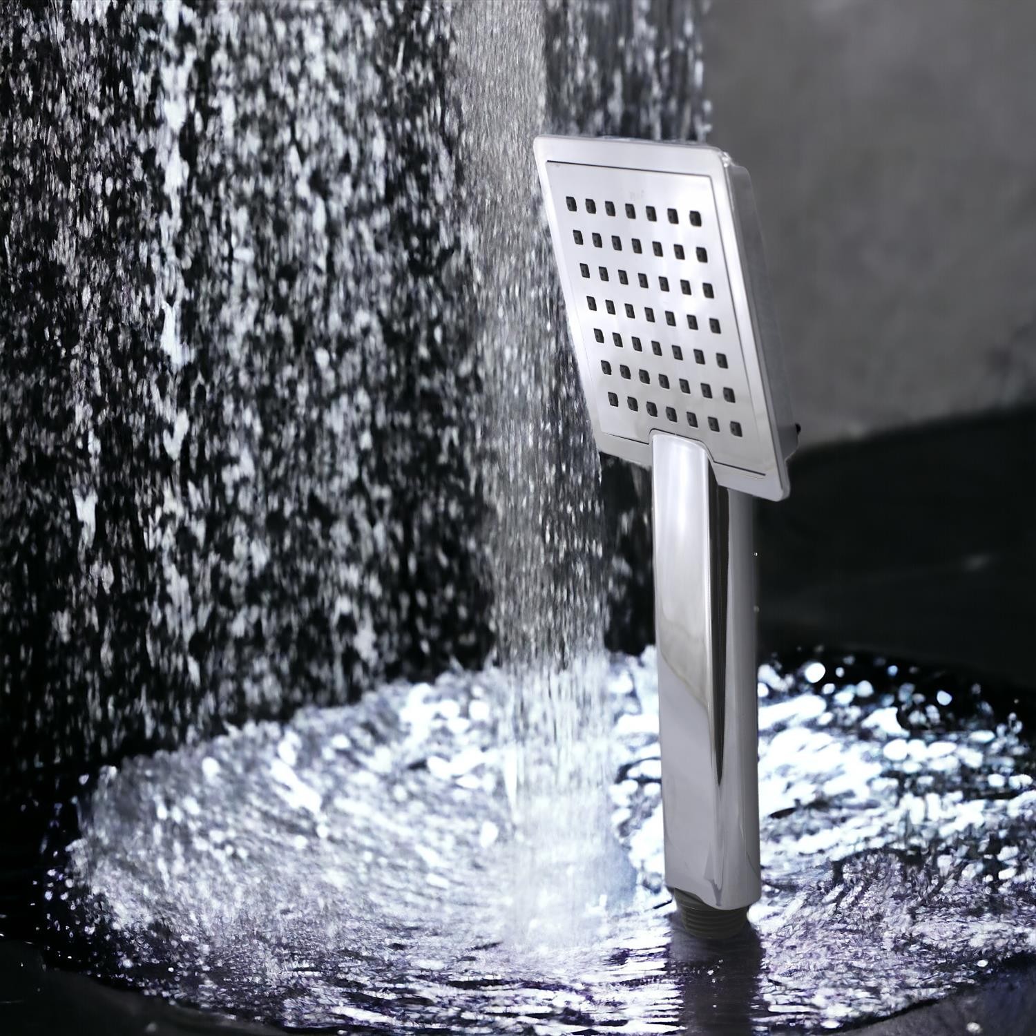 Duş Seti Fişkiye Banyo Duş Başlığı Set Fiskiyesi Telefonu Kare Klasik Başlık Metal Hortum