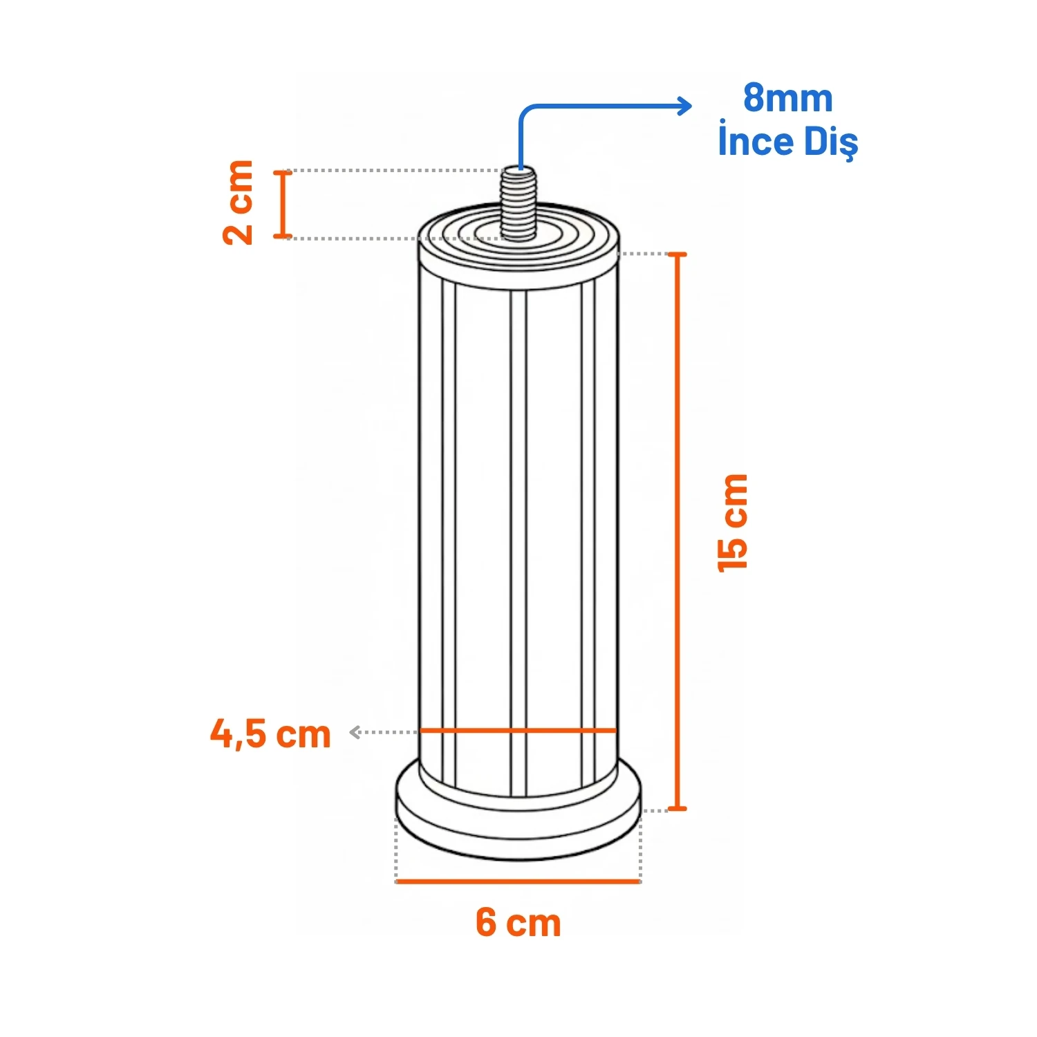 Keson 8 Adet 15 cm Siyah Plastik Mobilya Baza Tv Ünitesi Yükseltme Ayağı Robot Süpürge Uyumlu