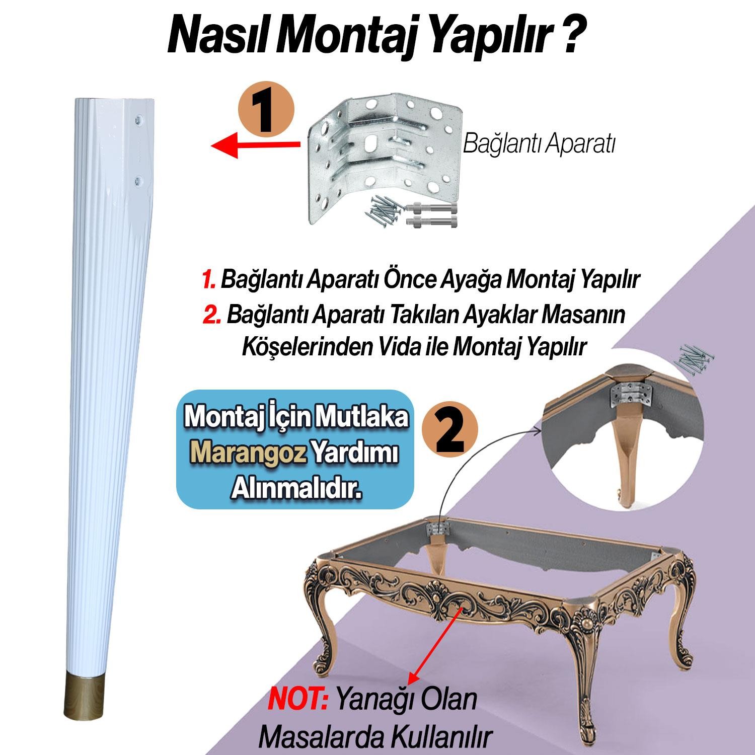 Suit Masa Dresuar Ayağı 75 cm Plastik Beyaz Ayak Mutfak Yemek Masası Mobilya Ayakları Beyaz