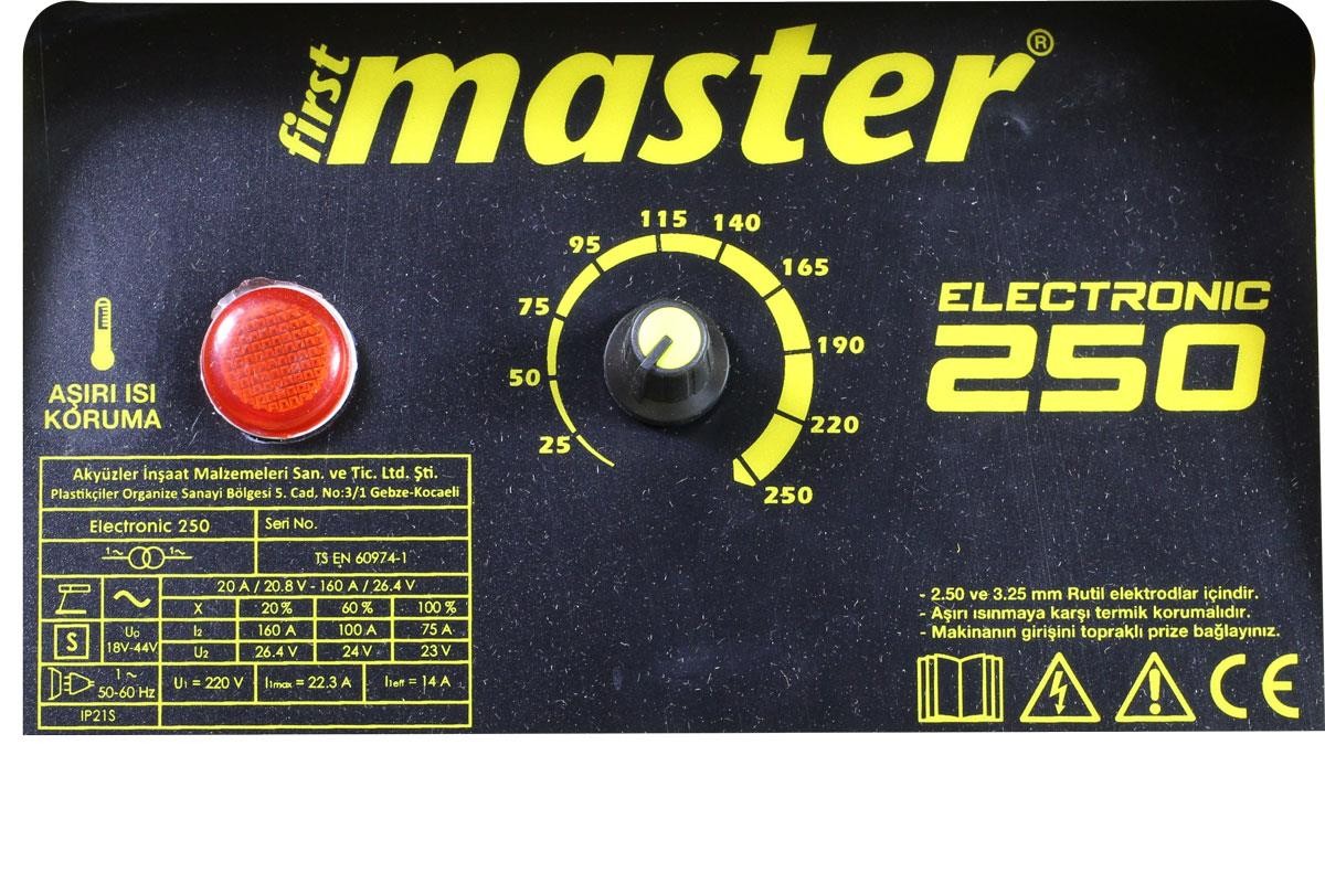 First Master AC Örtülü Elektrod Kaynak Makinesi Electronik 250A Makina