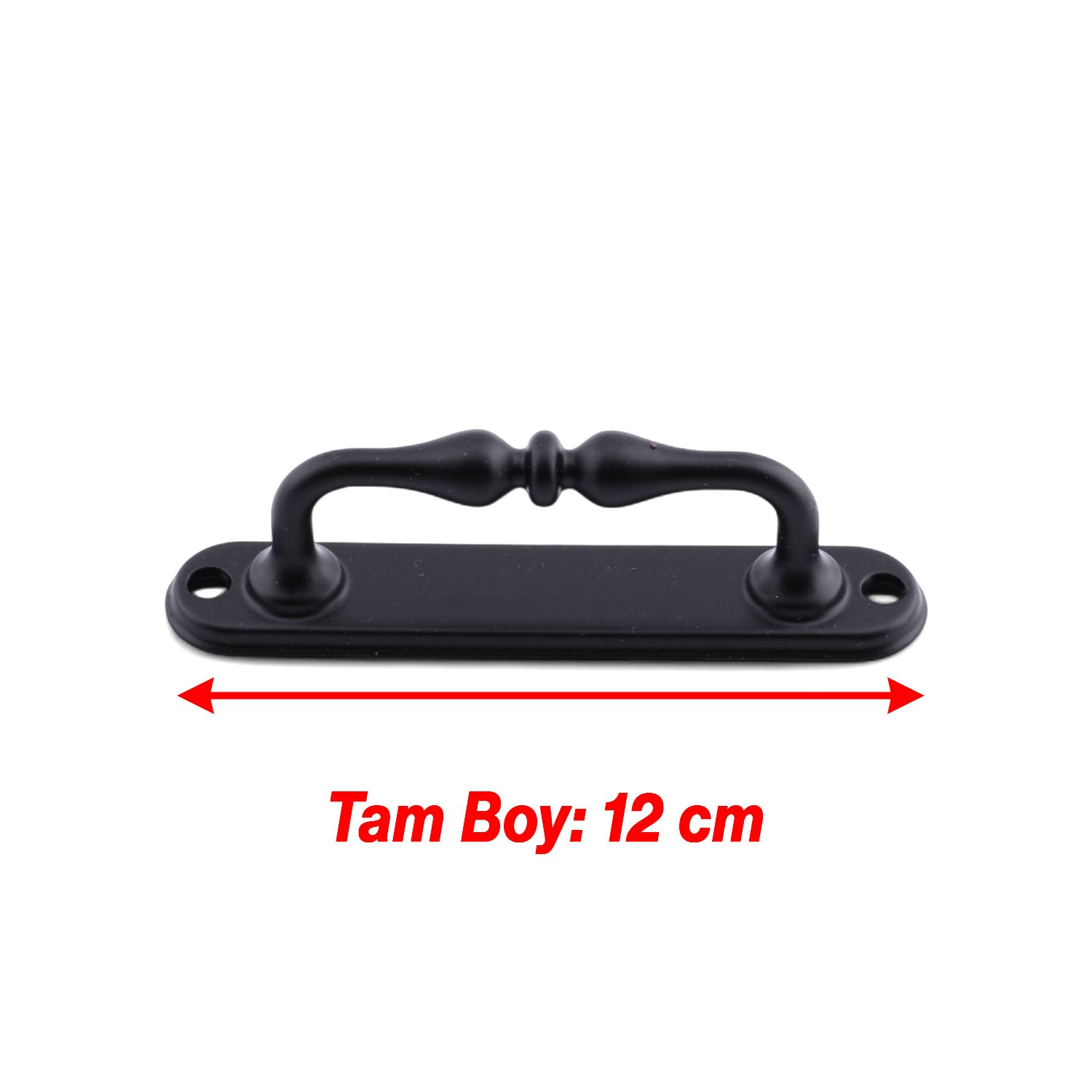 Siyah Metal Kapı Çekme Kolu 12 cm Dolap Saclı Mobilya Dolap Çekmece Tutamağı Kulp Kulpları