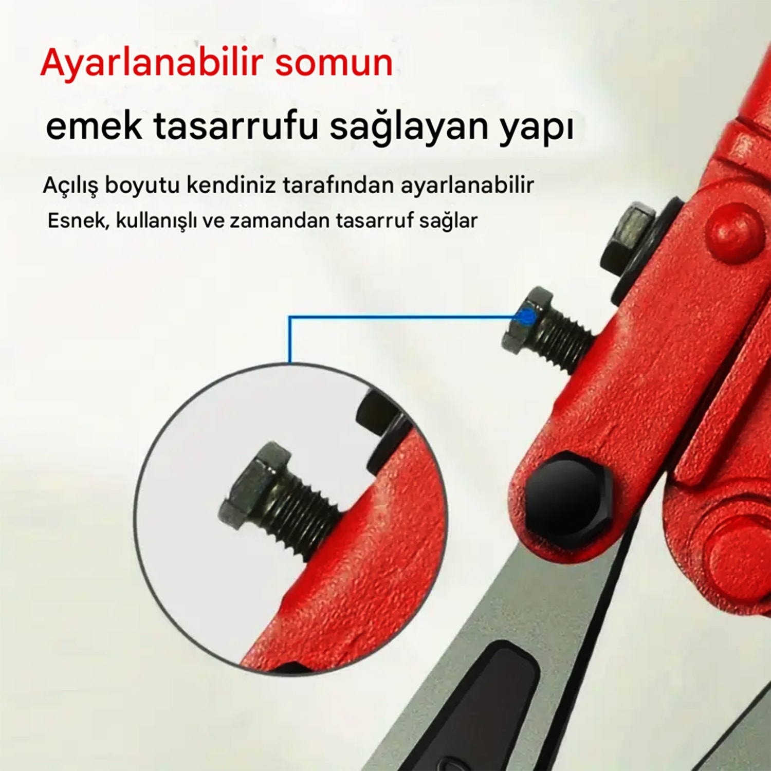 (36'') Kollu Çeneli Kupplon Demir Kesme Makası Çubuk İnşaat Demiri Teli Metal Kesim Makası CR-V