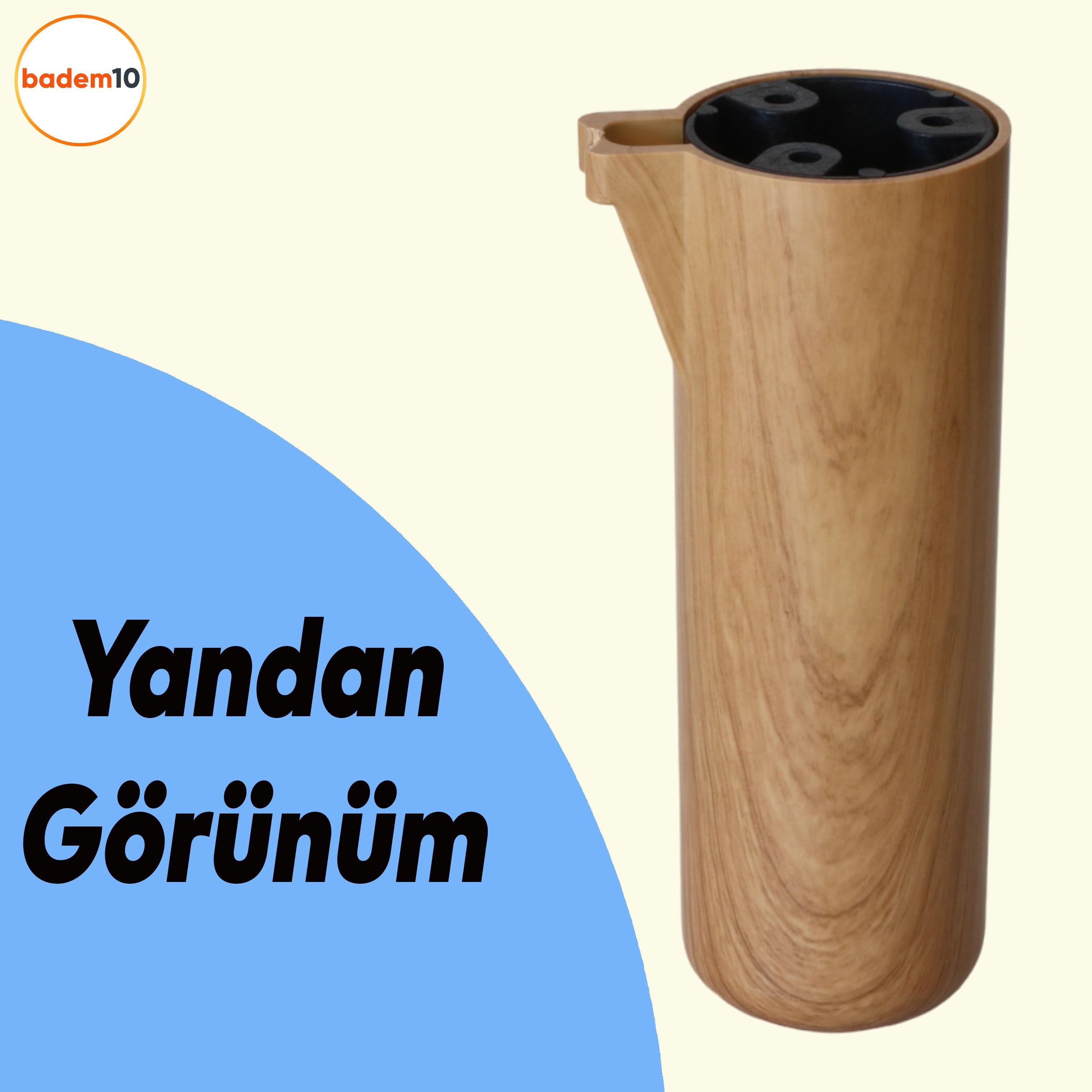 Kapsül Bohem Açık Ceviz 15 cm Mobilya Kanepe Koltuk Baza Yükseltici Yükseltme Ayağı Ayakları 8 Adet
