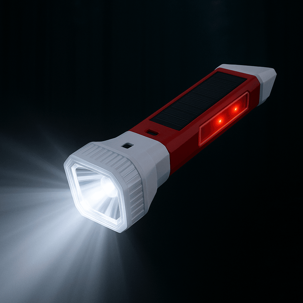 Şarjlı Solar Güneş Enerjili 5 Işık Modu Led El Feneri Usb Şarj Kamp Avcı Lambası Gece Lamba