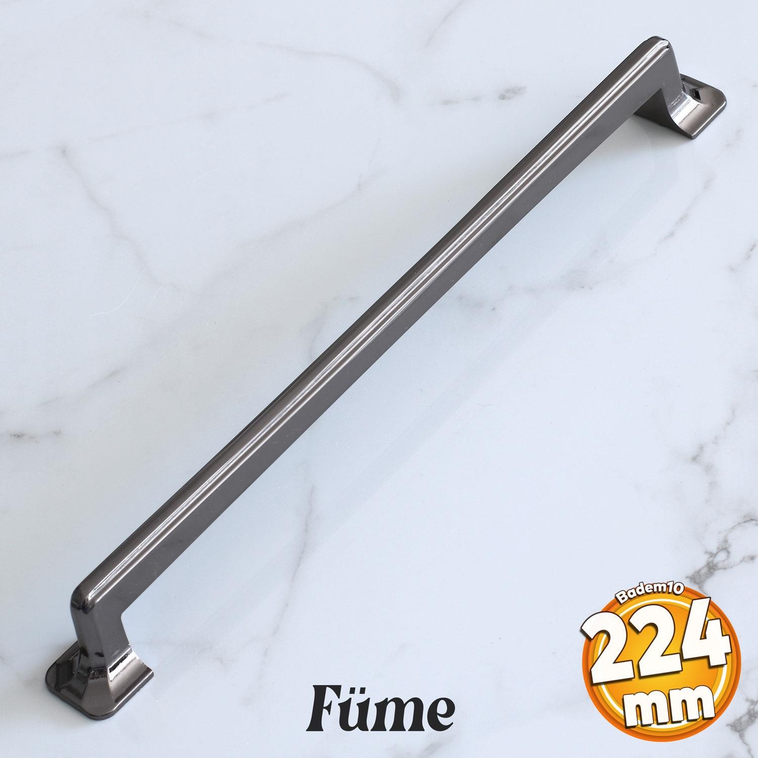 Penguen Füme Metal Kulp 224 mm 22.4cm Mobilya Çekmece Mutfak Dolabı Dolap Kulpları Kapak Kulpu Kulbu