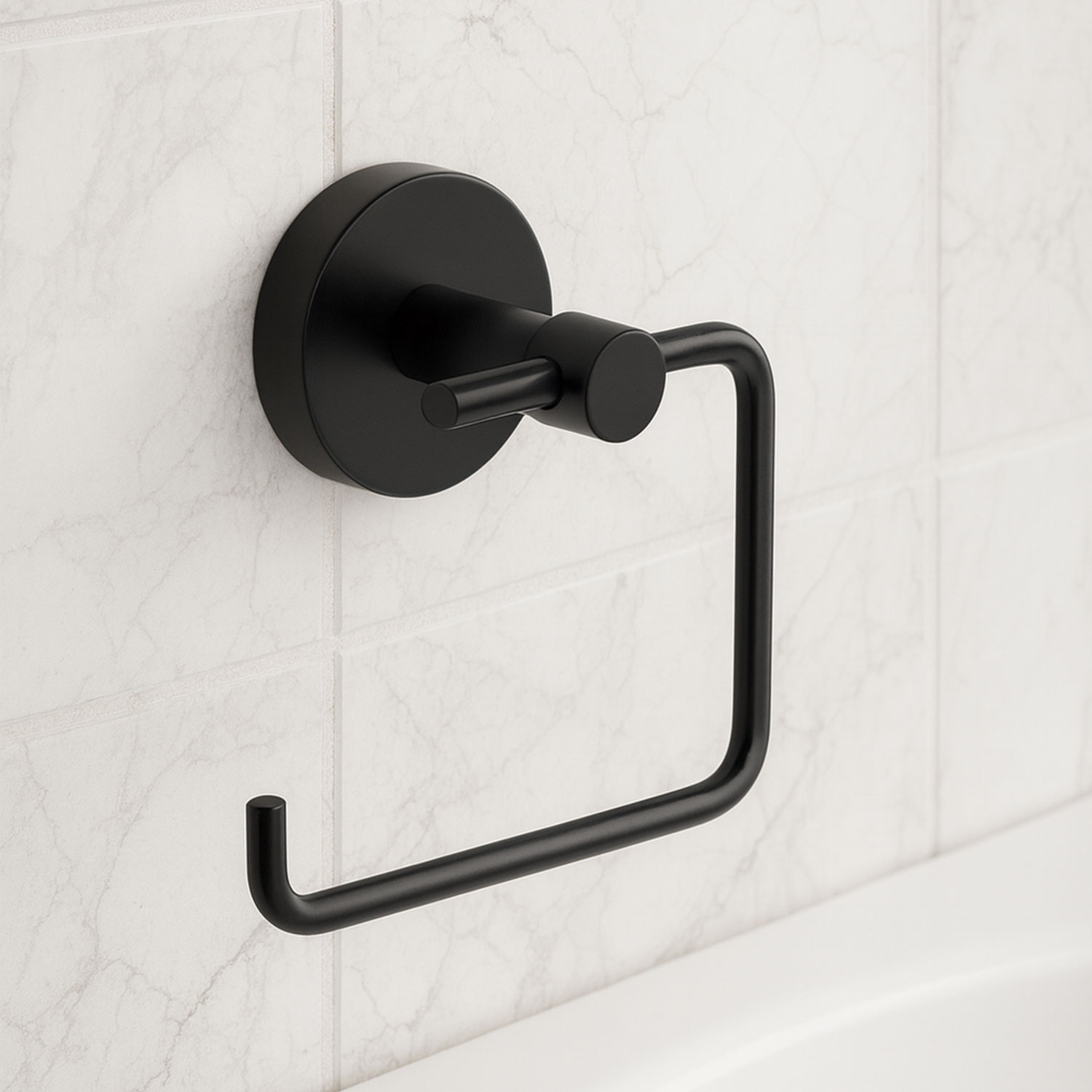 Siyah Kapaksız WC Kağıt Aparatı Vidalı Paslanmaz Metal Duvar Tipi Tuvalet Kağıtlık Banyo Aksesuarı