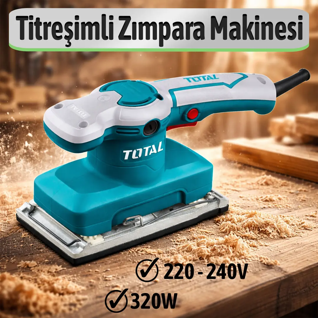 Titreşimli Zımpara Makinesi 320W Profesyonel Elektrikli Zımpara