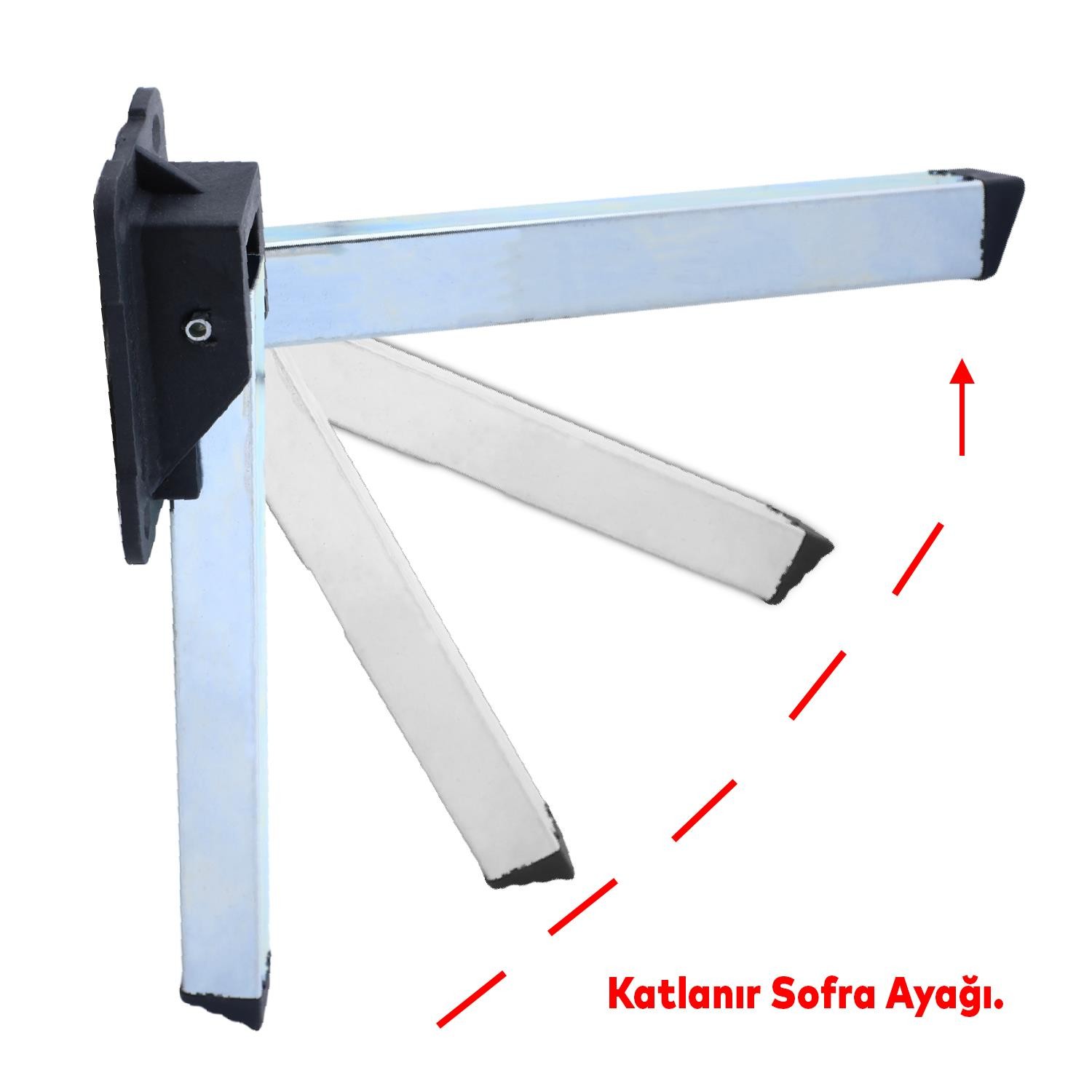 Sofra Ayağı Metal Plastik Siyah Taban Katlanır Yer Sofrası Sini Altı 20 cm (4 ADET)