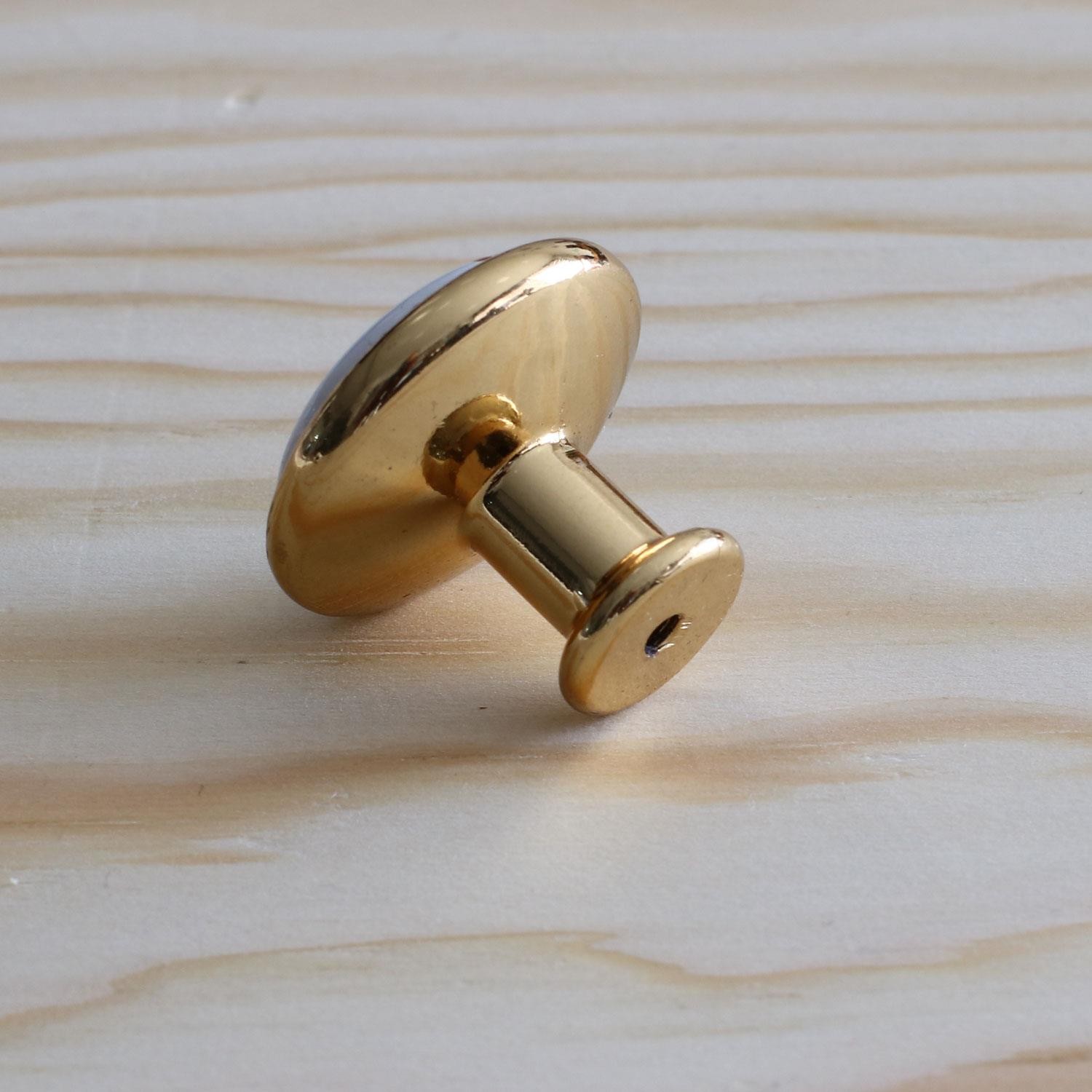 Gerçek Porselen Kulp Gold Düğme Mobilya Mutfak Dolabı Çekmece Dolap Kulpları Kapak Kulpu Kulbu Altın