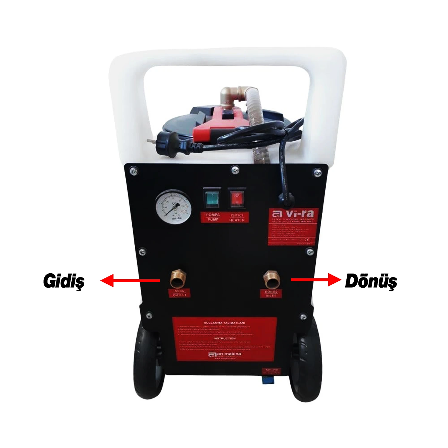 Elektrikli Tesisat Yıkama Pompası Su Basınç Basma Makinesi Tıkanıklık Açma Temizleme