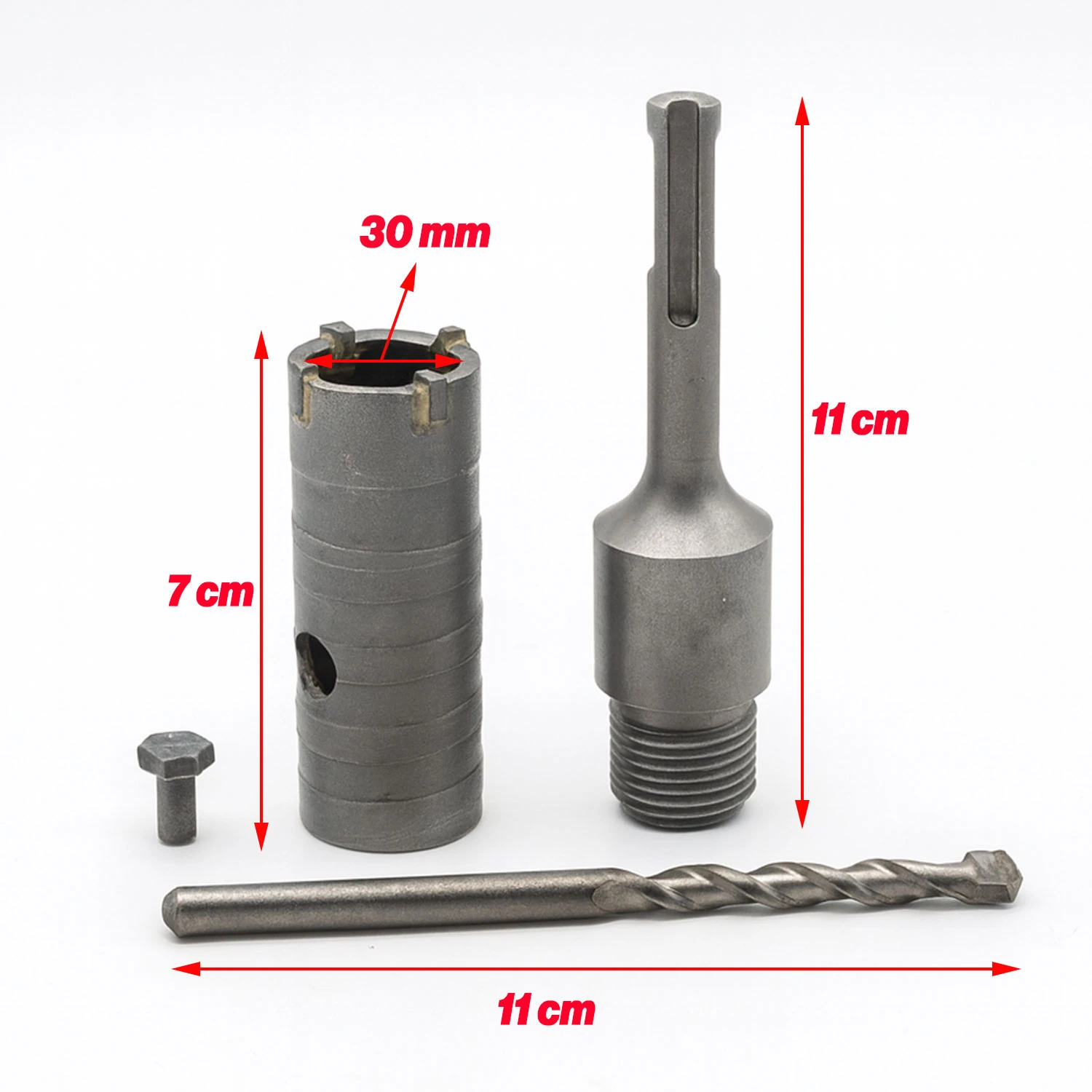 Elmas Beton Delme Pançı 30 MM SDS Uyumlu Beton Taş Duvar Delme Ucu Profesyonel Yüksek Dayanım