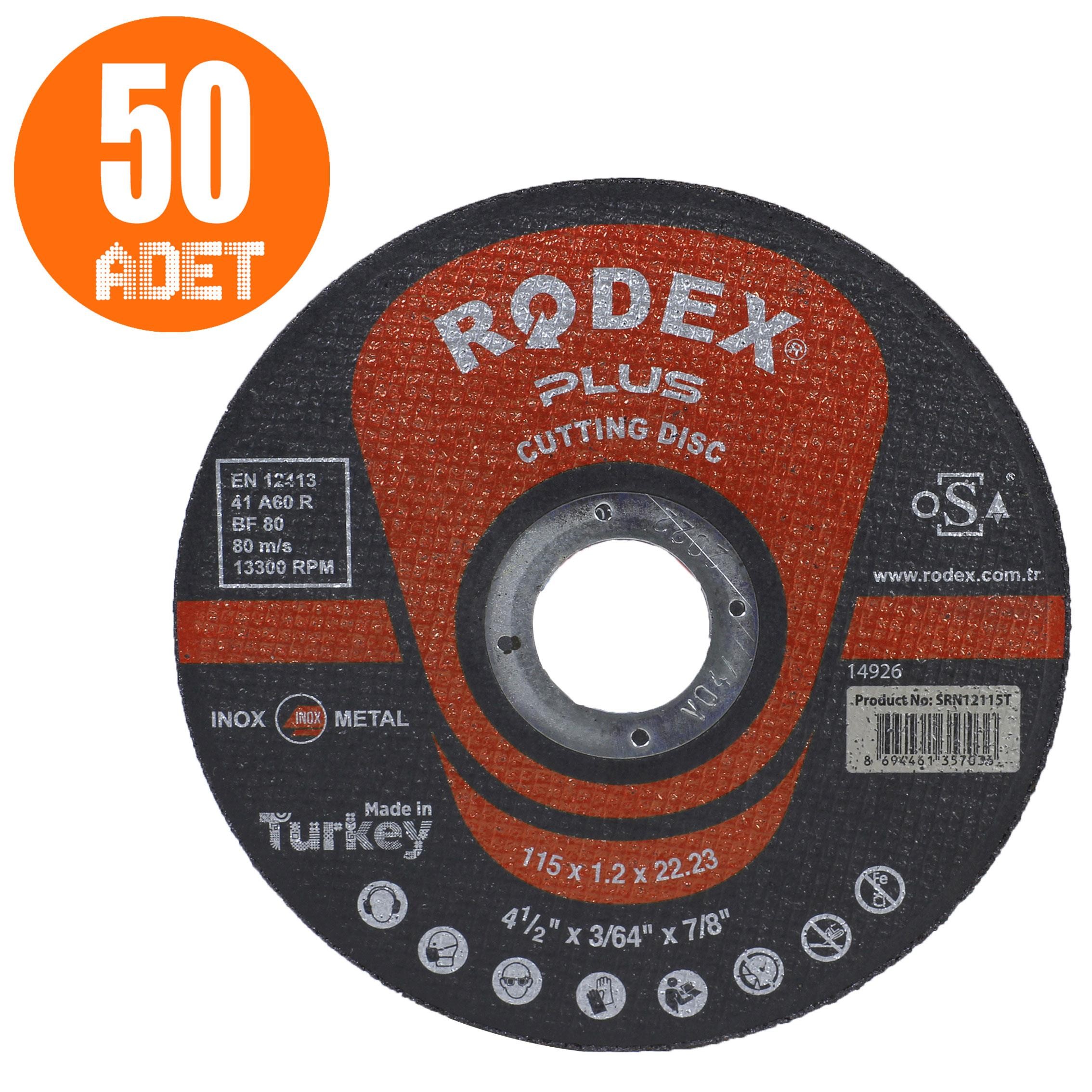 Rodex Spiral Taşlama İnox Metal Kesici Taş Diski 115x1.2 mm