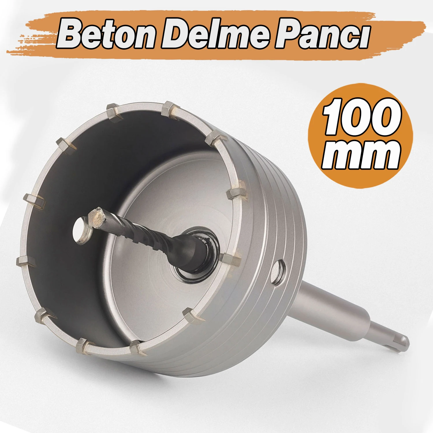 Elmas Beton Delme Pançı SDS 100MM Yüksek Dayanımlı Profesyonel Beton Delme Ucu Temiz Kesim