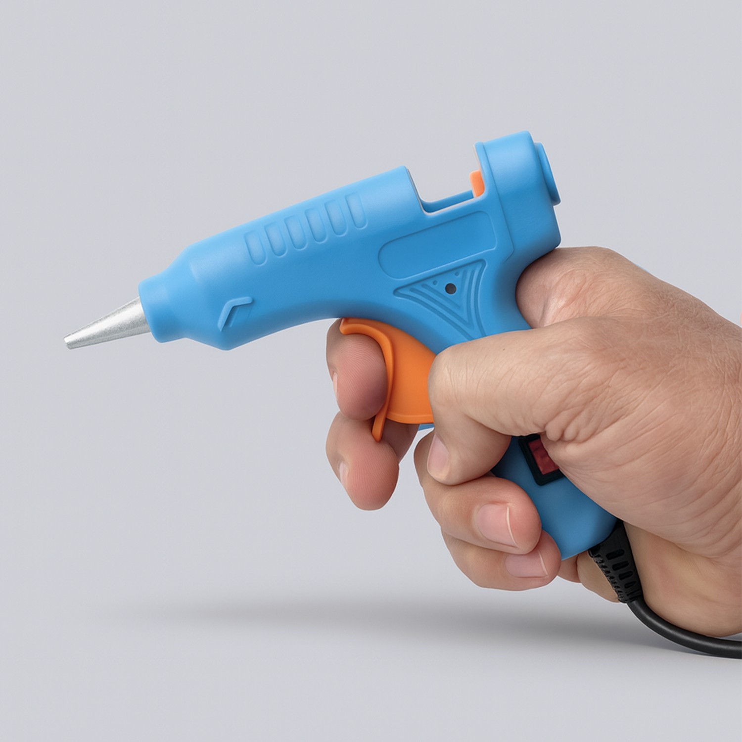7.5 mm 20W Sıcak İnce Mum Silikon Tabancası 190°C Hızlı Isınan Güçlü Yapıştırıcı Tabanca Ergonomik