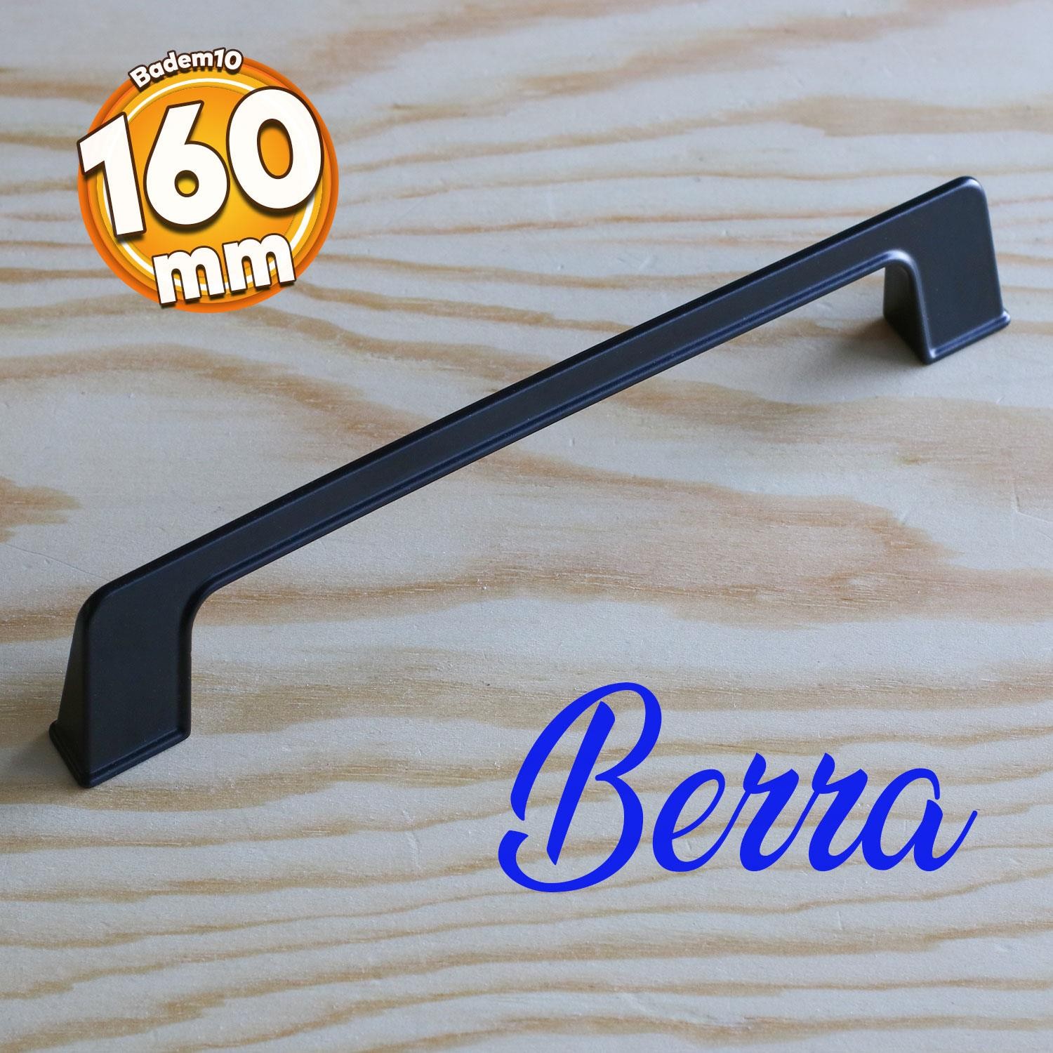 Berra Kulp 160 mm Siyah Metal Mutfak Mobilya Çekmece Mutfak Dolap Dolabı Kulpları Kapak Kulbu 16 cm