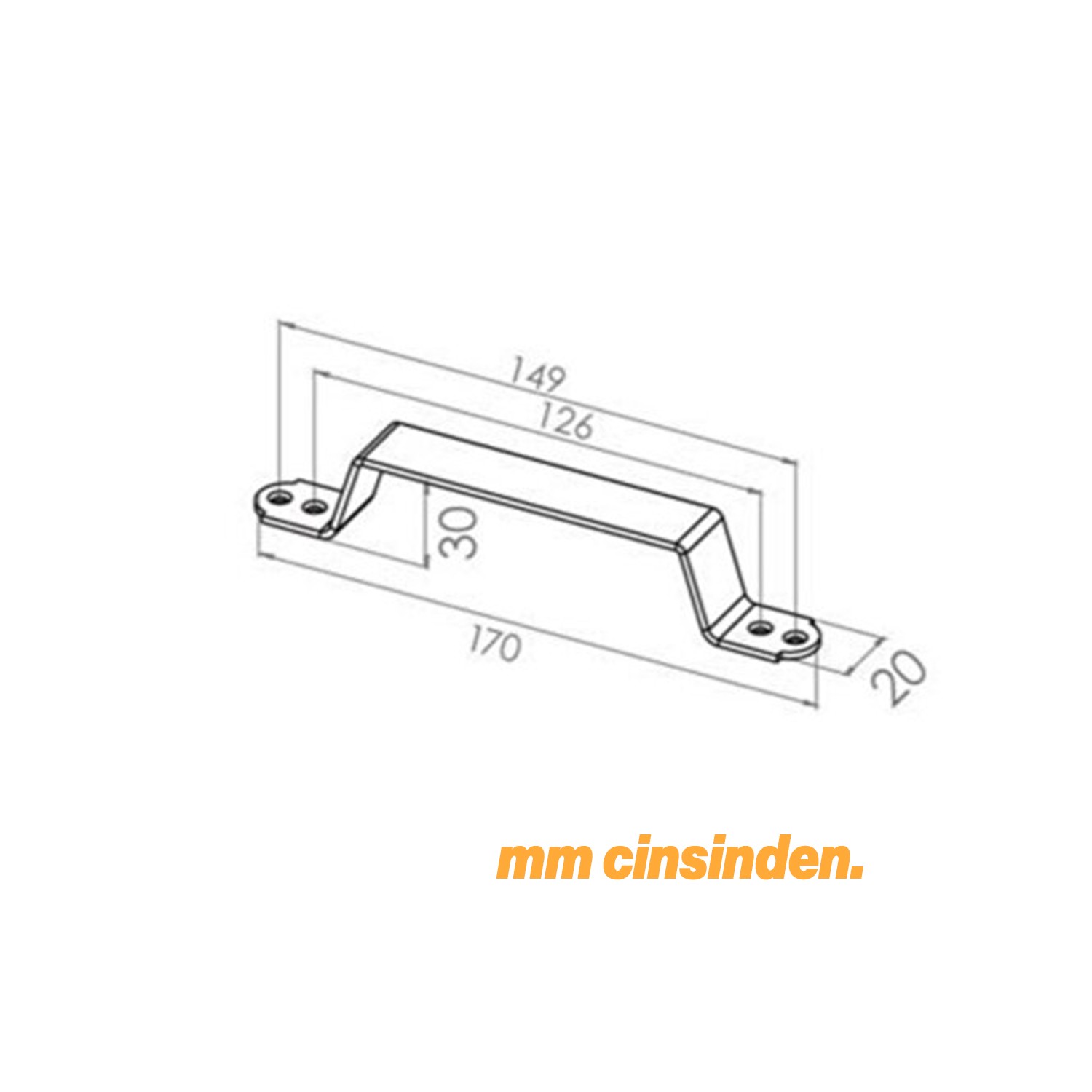 Mat Siyah Renk Metal El Tutamagı (4 Adet) Çekme Kolu Kapı Tutma Kulbu 17 cm Kulp Kapı Tutamağı Kulbu