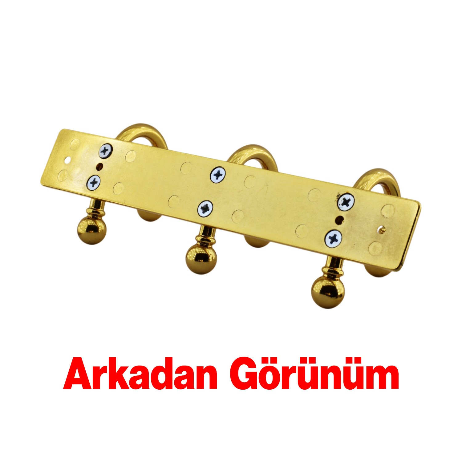 Metal Gold 3'lü Birleşik Portmanto Vestiyer Duvar Monteli Dolap Askılığı Vidalı Elbise Asma 1 Adet