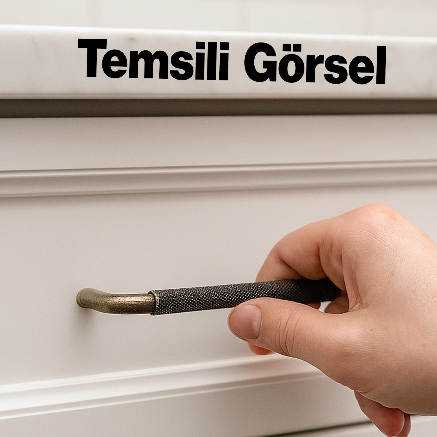 Uber Tırtıklı Antik Sarı Metal Kulp 224 mm 22.4 cm Mobilya Çekmece Mutfak Dolabı Dolap Modern Kapak