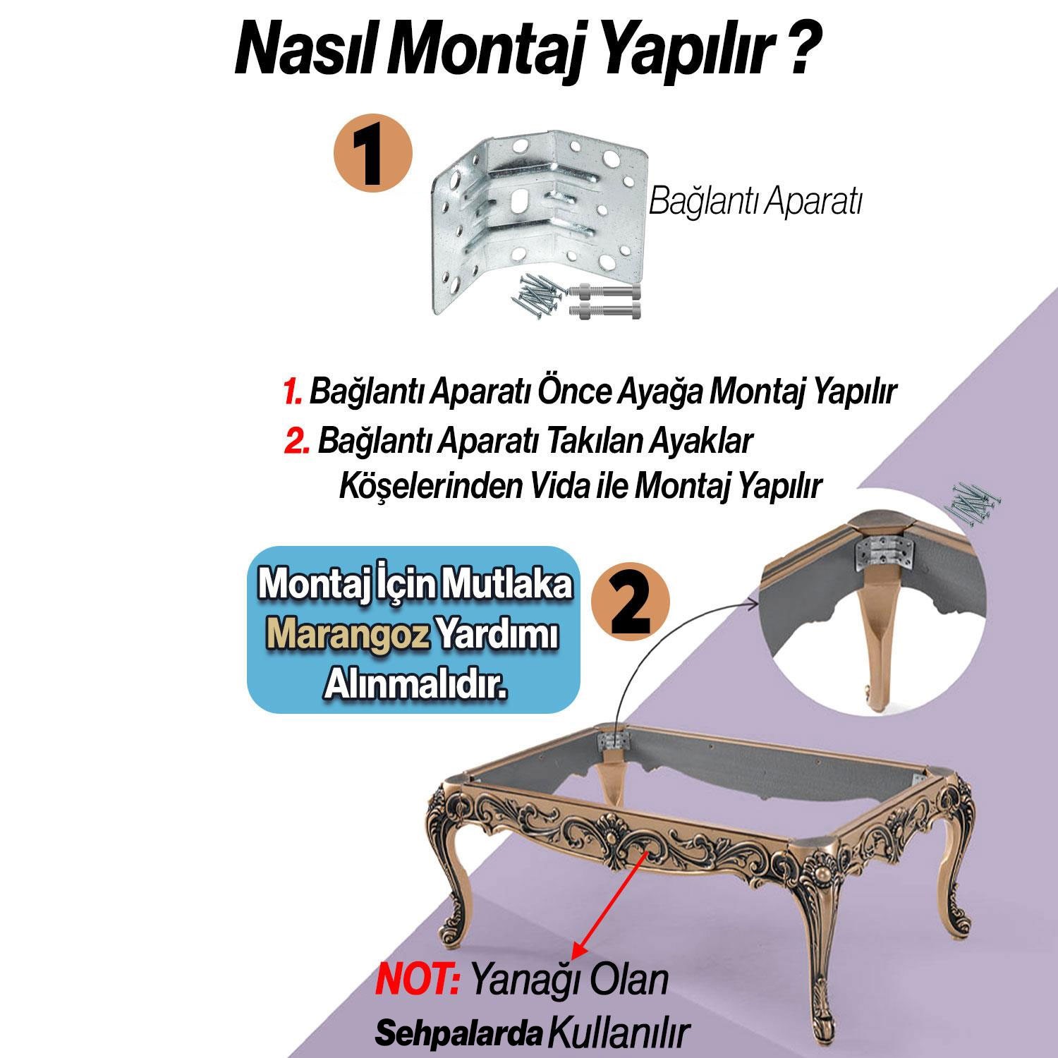 Elips Sehpa Ayağı 42 cm Plastik Gümüş Gri Masa Ayak Mutfak Sehpası Yemek Masası Mobilya Ayakları